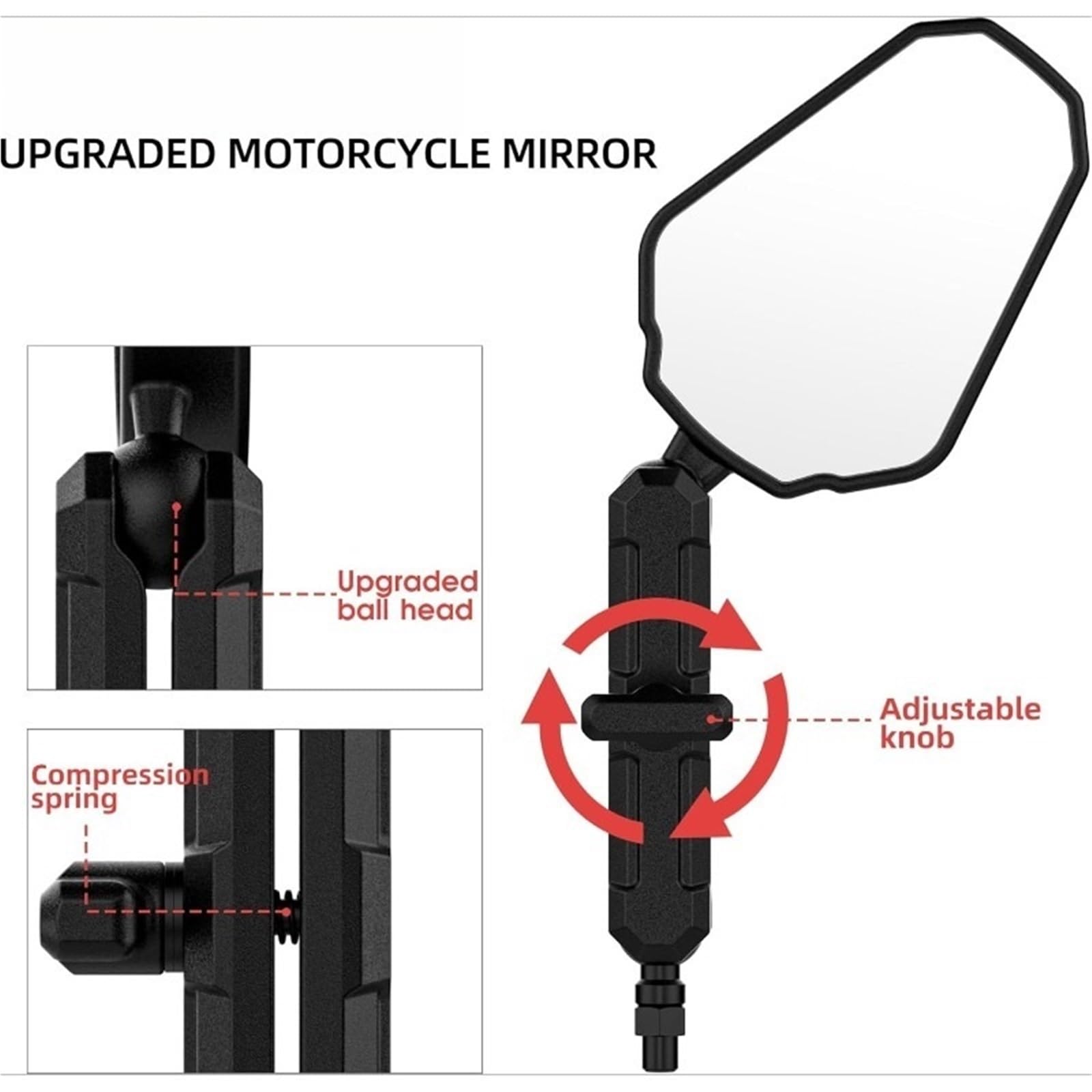 Uniwersalne lusterko wsteczne do Lusterka motocyklowe