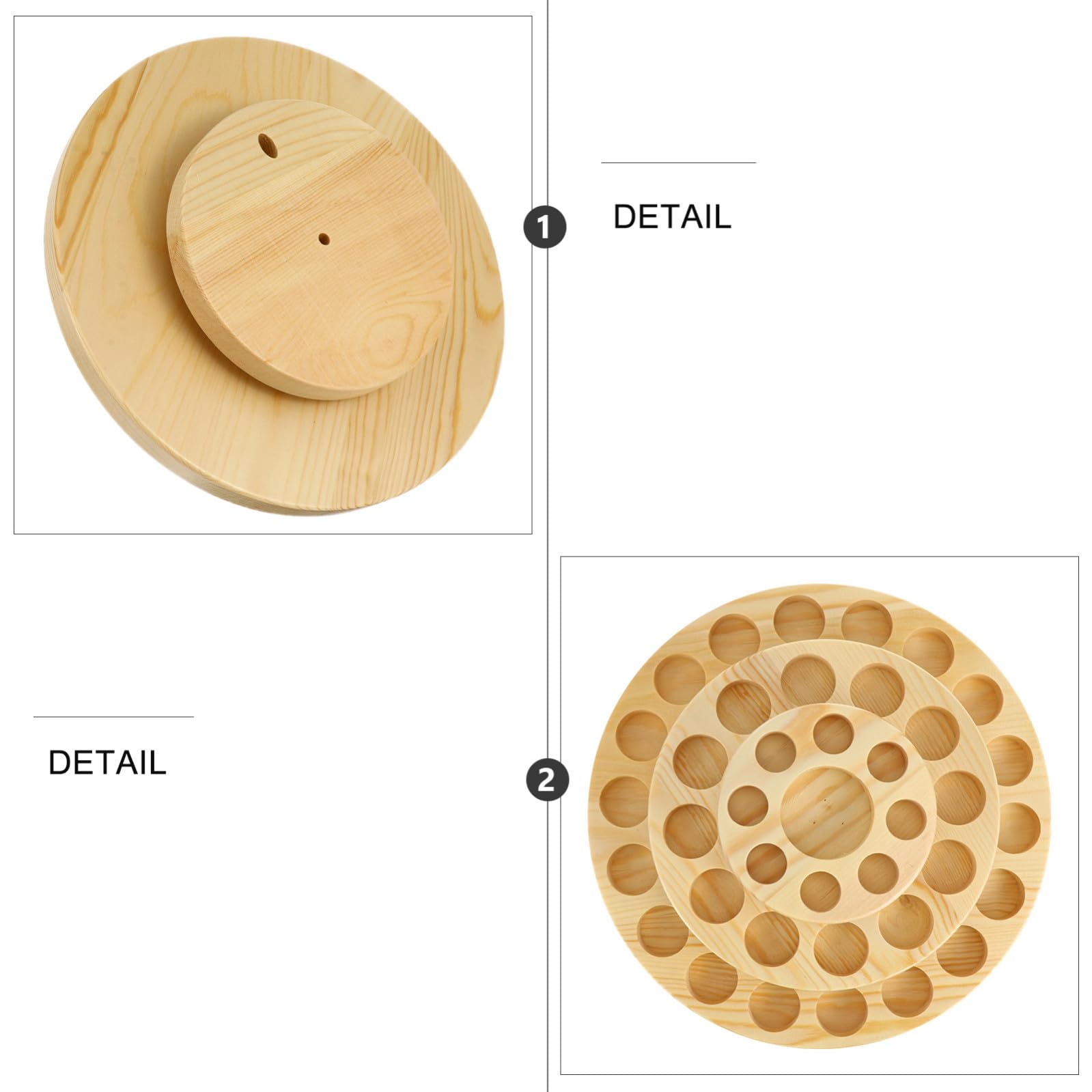 Dreistöckiges Drehbares Holzregal für Ätherische Öle