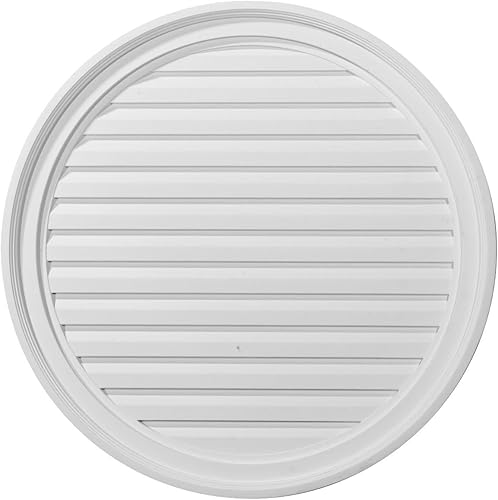 Miniatura 13 de Ekena Millwork GVRO12D respiradero redondo, 12 pulgadas de ancho x 12 pulgadas de alto x 1 3/8 pulgadas de profundidad, GVRO12D