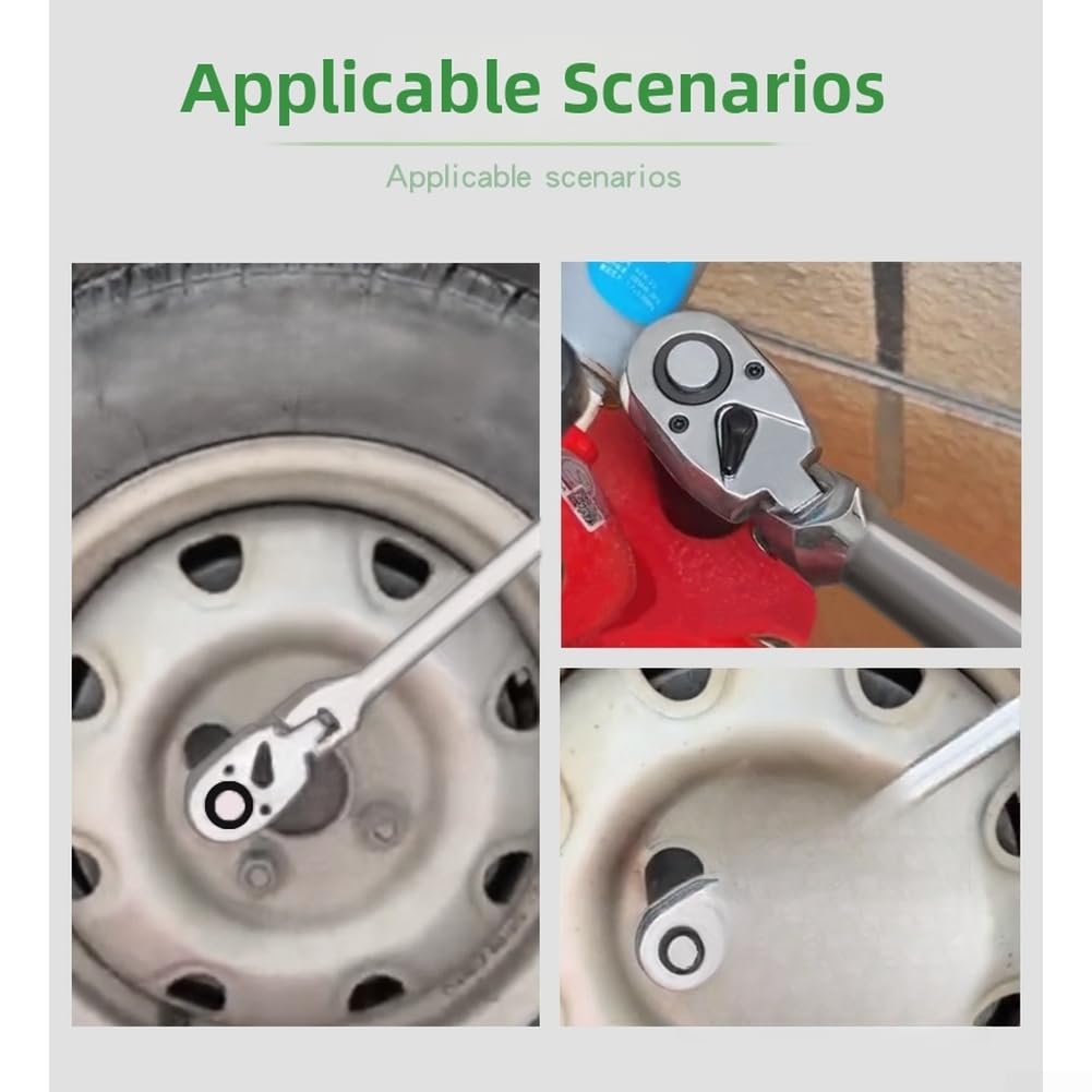 Chrom-Vanadium Ratsche Faltbar Mit Adaptern Robust