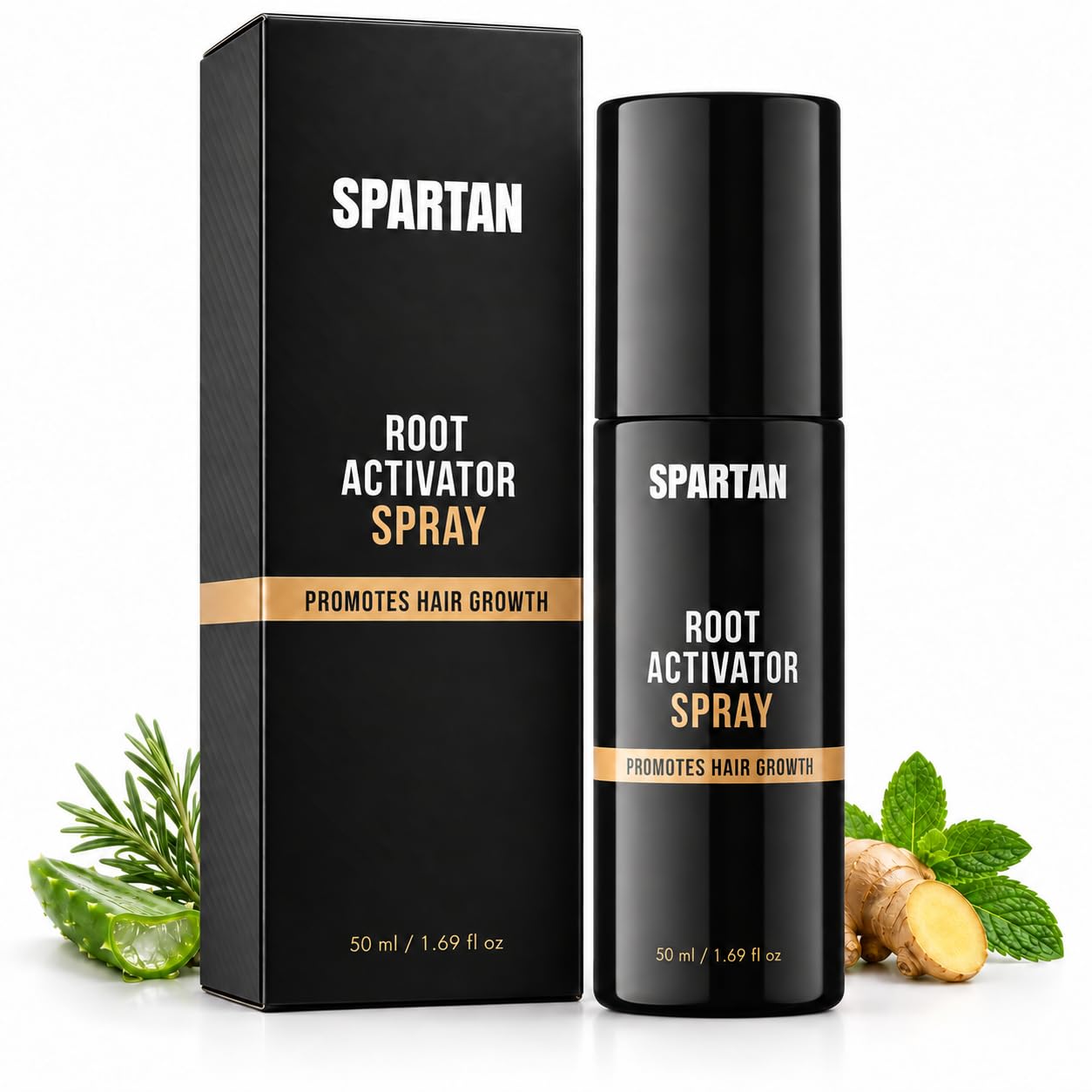 SPARTAN Root Activator Hair Growth Serum Spray for Men Hair Loss – Biotin, Ginseng, Rosemary & Caffeine, Anti-Thinning Hair Regrowth Oil, Advanced Thickening Formula – 1.7 fl. oz./ 50 ml