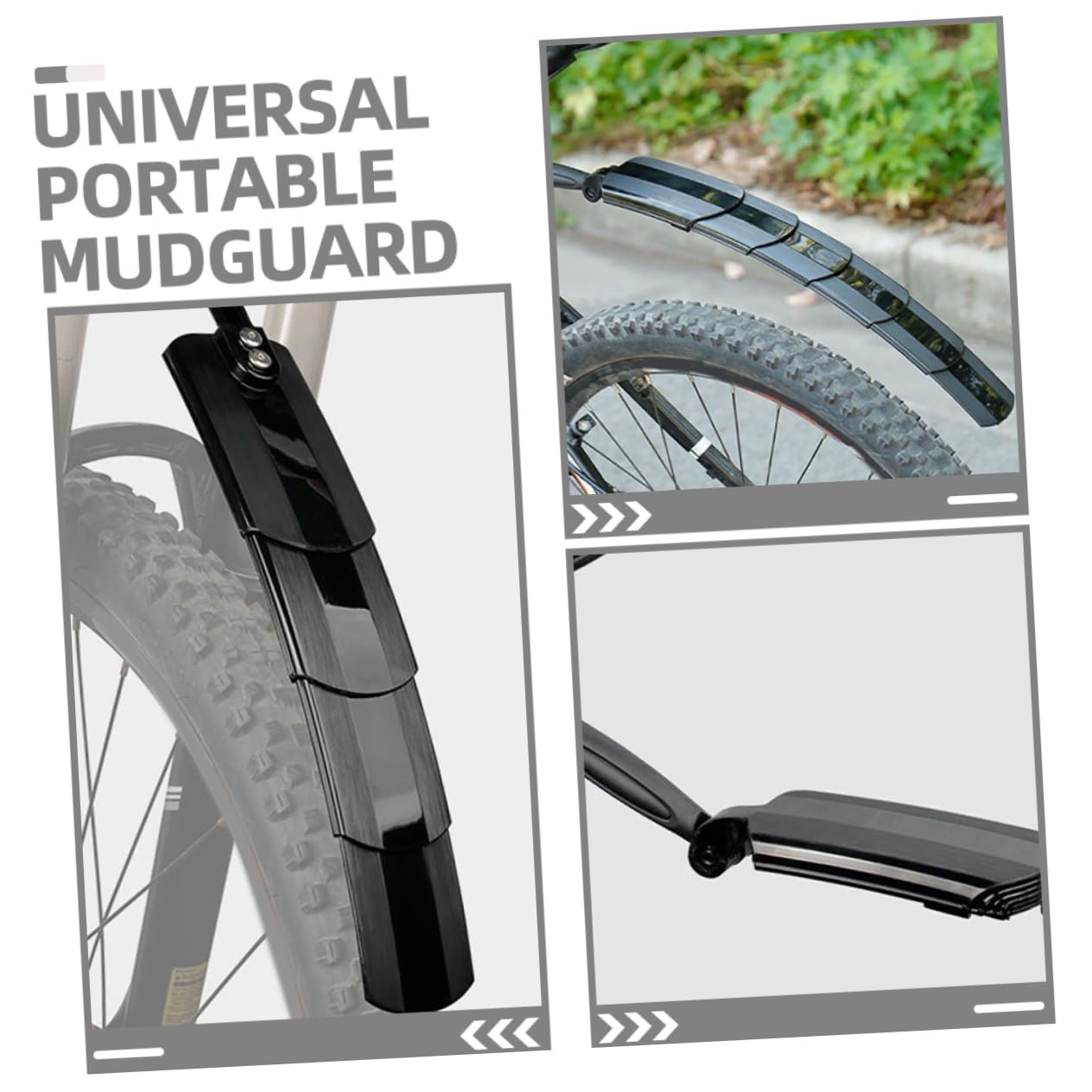 Mipcase Garde-Boue vélo Velo de Route Gravel Velo Anti poussiere Lenoir Velo Gravel Garde-Boue pour vélos vélo de Montagne Garde-Boue Solide Garde-Boue de vélo Plastique Black