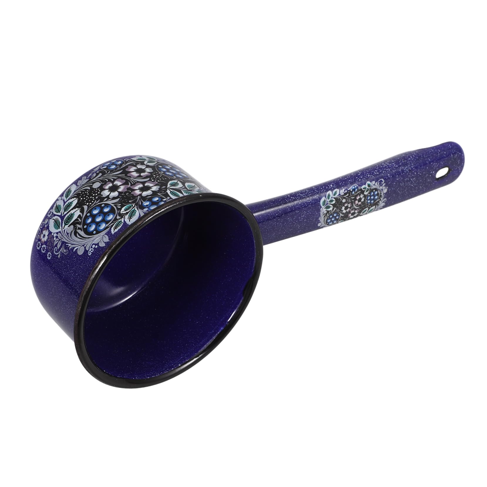Vintage Emaille Wasserkelle 1 Stück Blau für Küche und Garten | Multifunktionskelle, für Wasser und Gemüse, Bequem zu Halten, Klassischer Stil mit Einzigartigem Design