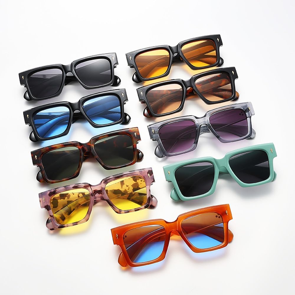 Classic Retro Eyeglasses Fashion Simple Large Frame Sun Glasses Metal