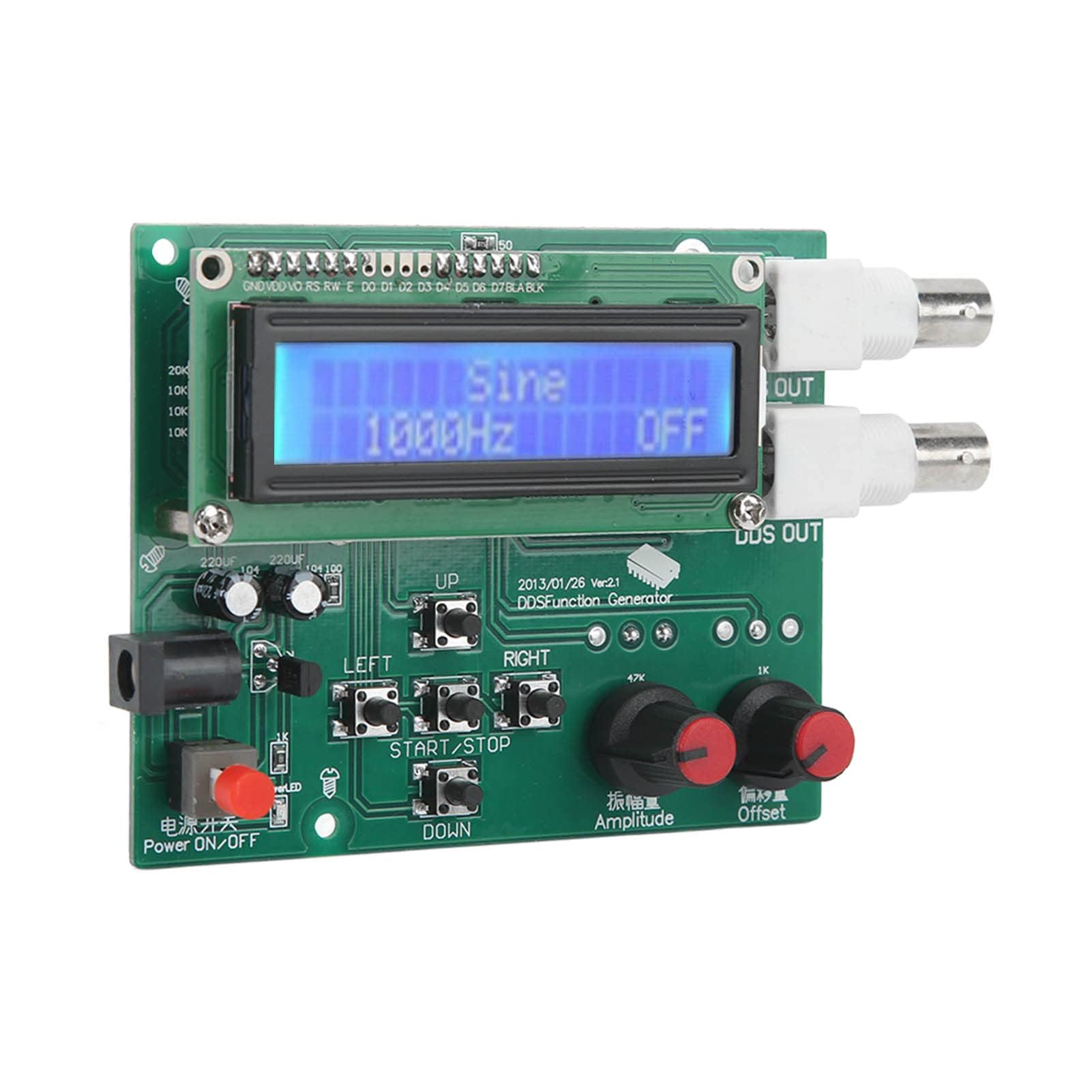 Générateur de Signaux 1HZ à 65534HZ Fonction Générateur de Signaux Module DDS Source Fonctionnelle Fréquencemètre Générateur de Fonctions Professionnelles