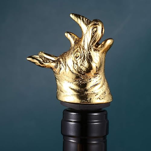 Miniatura 7 de Cabilock Vertedor de vino animal aireador cabeza de rinoceronte tapón de botella de vino profesional boquilla de licor para accesorios de vino