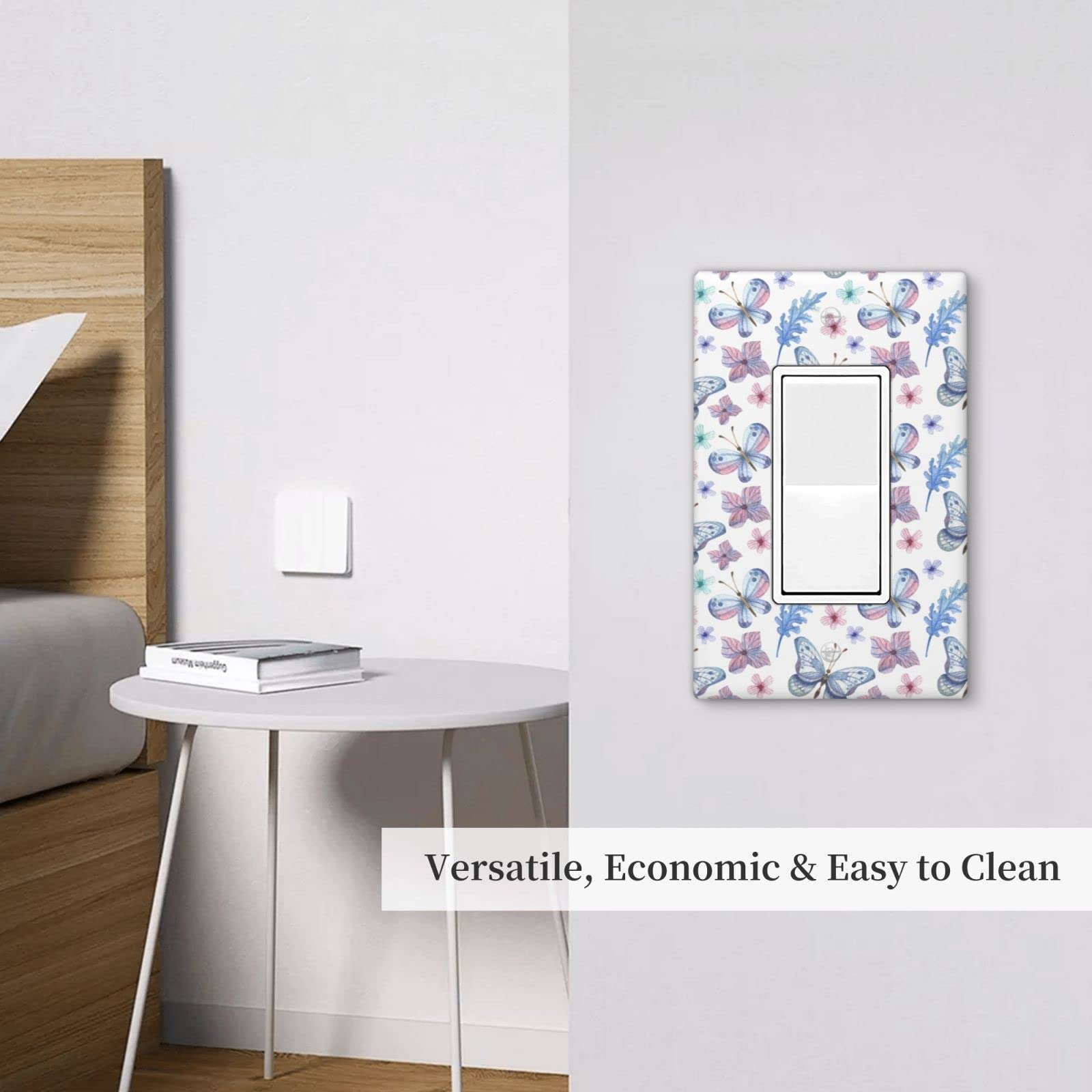 Couvercle D'interrupteur Décoratif à Double Bascule, Plaque Murale En Plastique Pour Salle De Bain, Maison, Chambre à Coucher, 11,4 X 11,4 Cm