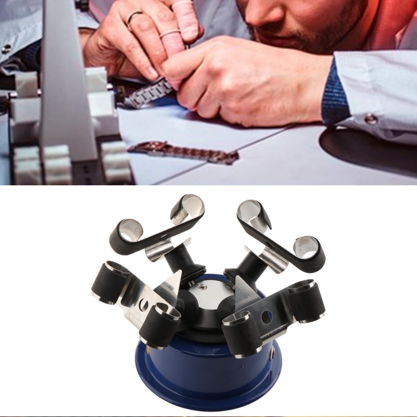 Harilla Automatischer Uhrentester Uhrenprüfgerät Rotationsmessgerät für 4 Uhren Professioneller Uhrentest Uhrenschüttler Uhrenbeweger