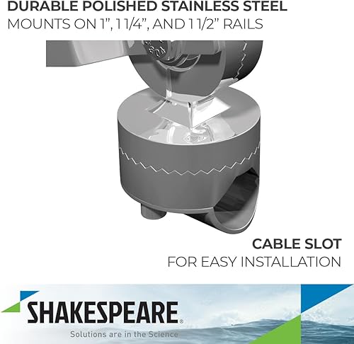 Miniatura 3 de Shakespeare 4188SL SS Rail Mount Trinquete para riel de 1 pulgada a 1-1/2 pulgadas