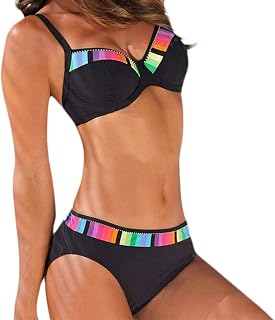 Biquíni Sexy para Mulheres - Fato banho duas peças triângulo gradiente feminino - Maiô biquíni sexy com alça ajustável para mulheres meninas, S-3XL Uwariloy