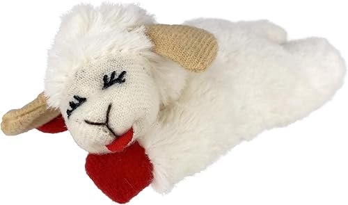 Vista 17 de Multipet Lamb Chop Juguete de Peluche para Perros - Juguete Chirriante para Todos los Perros - Peluche Extra Suave - Animal de Peluche