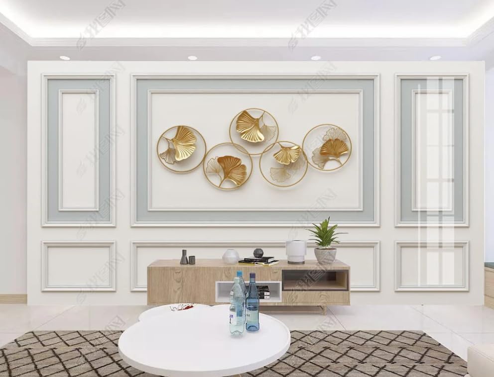 Papier peint intissé feuilles de ginkgo biloba poster géant salon 200x140 cm