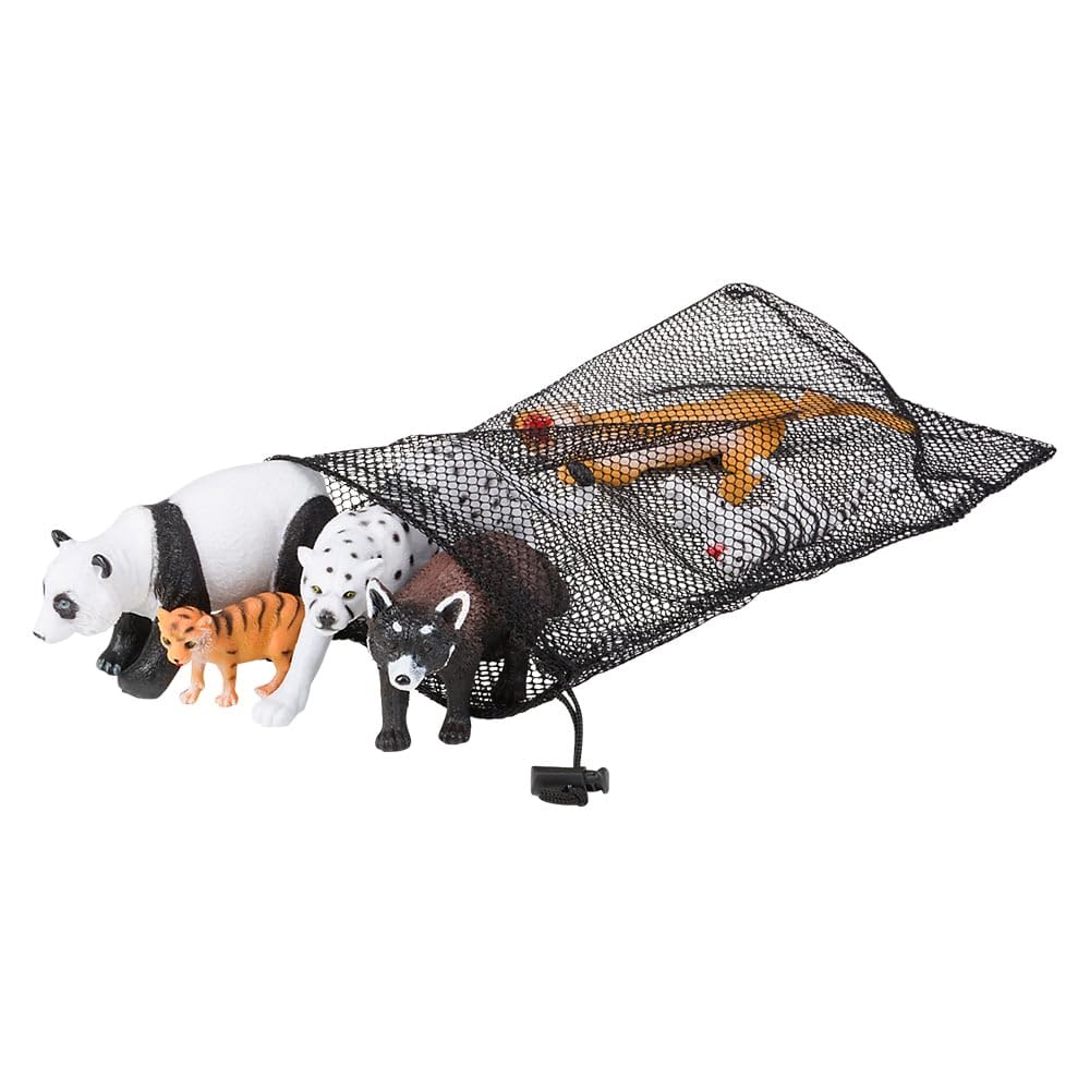 Rhode Island Novelty Assortimento di 6 sacchetti a rete con animali asiatici