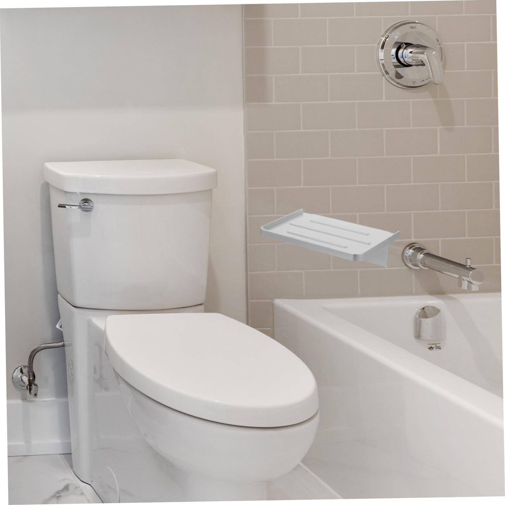 Artibetter 5pezzi Per Telefono Da Bagno Mensola Muro Organizer Facile Installazione Senza Forare Per Accessori Bagno