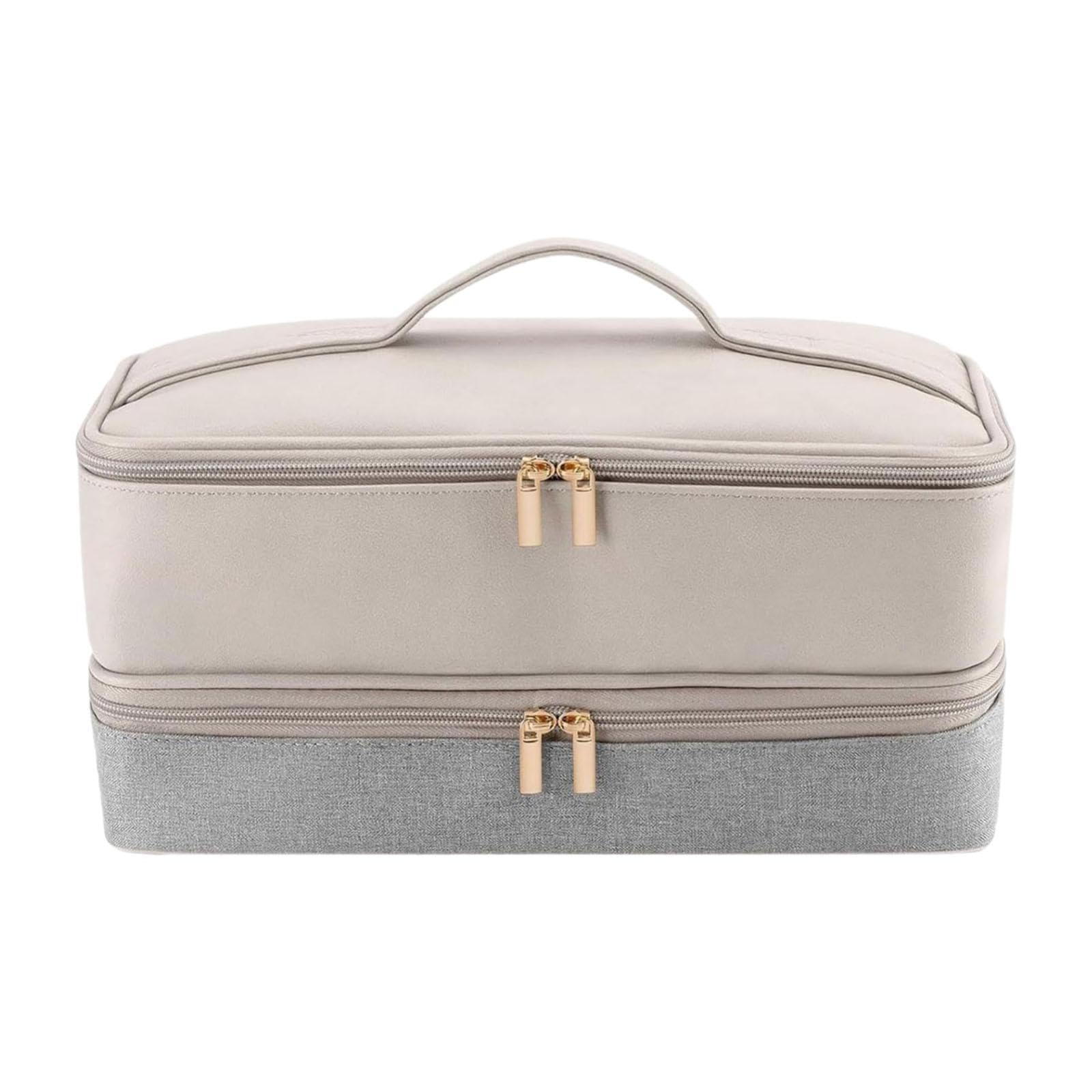 KTUXZCI Elegant Hair Dryer Storage Bag With Double Layer And Portable Organizer For Hairdressing Tools On Go Mother Day Toiletries Accessories Container Tools