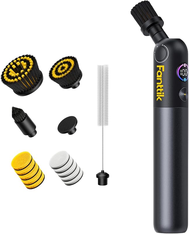 Fregadora giratoria eléctrica Flip G10 Nano HomeCare, cepillo para lechada de azulejos | Cepillo de limpieza impermeable IPX7 con rotación de alto par de 360°, 2 velocidades y 3 ángulos, con 15 cabezales para azulejos, fregaderos y grietas