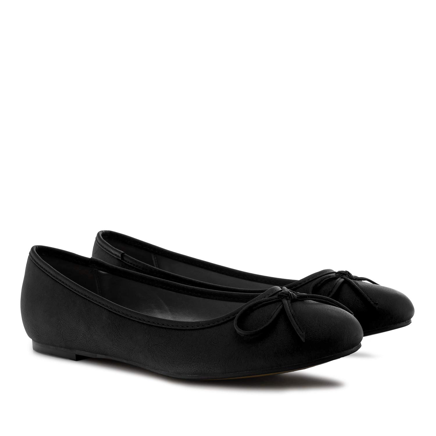 Andrés Machado - Flache Ballerinas für Damen und Junge Frauen - TG104 – Loafer für den Sommer mit flachem Blockabsatz und dekorativer Schleife - Große Größen von 41 bis 46