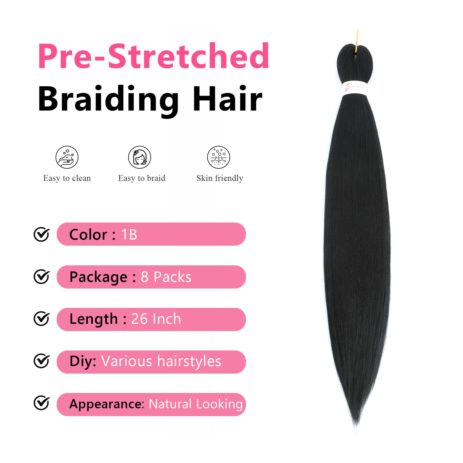Easy Braid Pre stretched Braiding Hair Extensions - Image 3