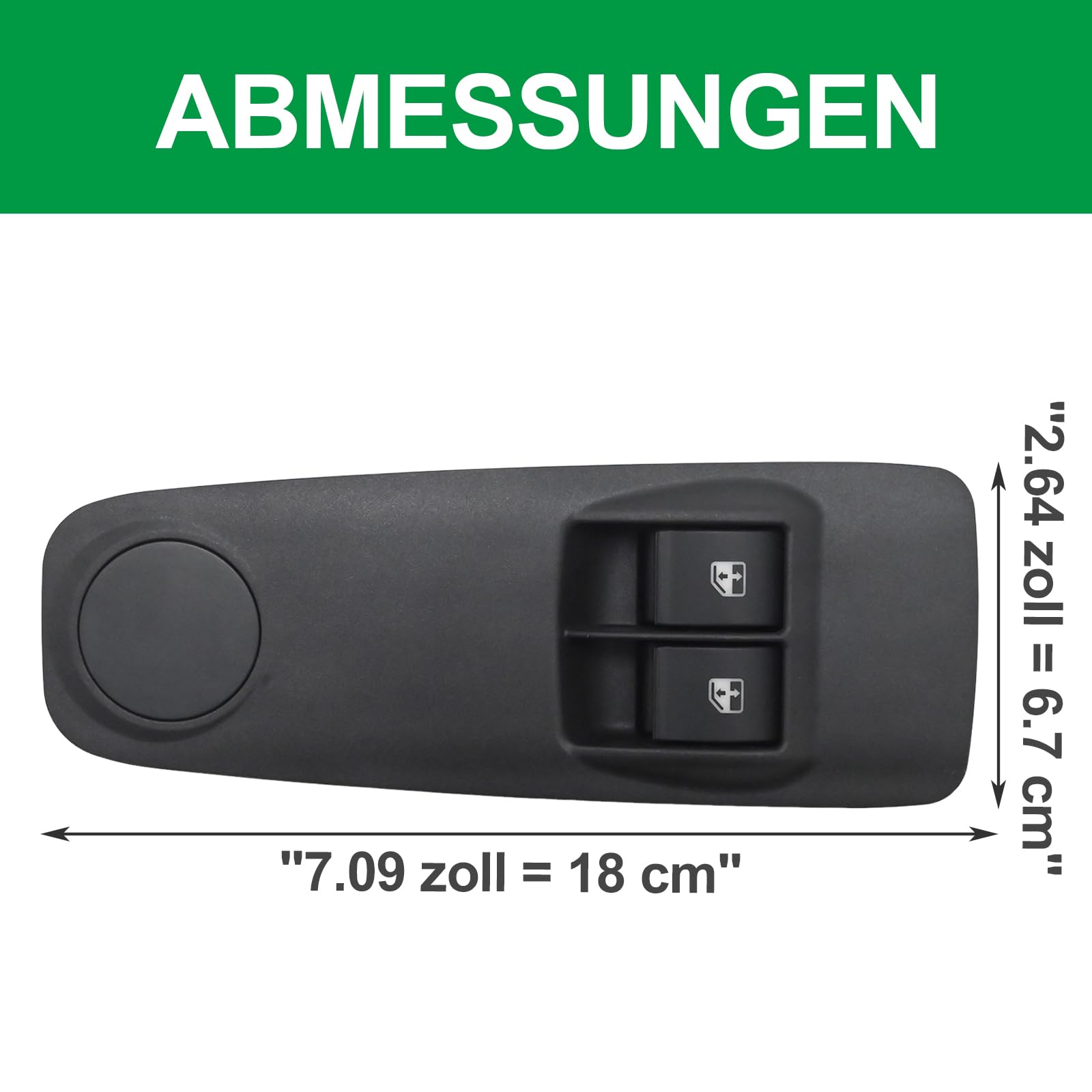 735421710 Schalter für Elektrischen Fensterheber Vorne Links, Ersatz für Citroen Jumper 2006–2014, Ersatz für Fiat Ducato 2006–2014