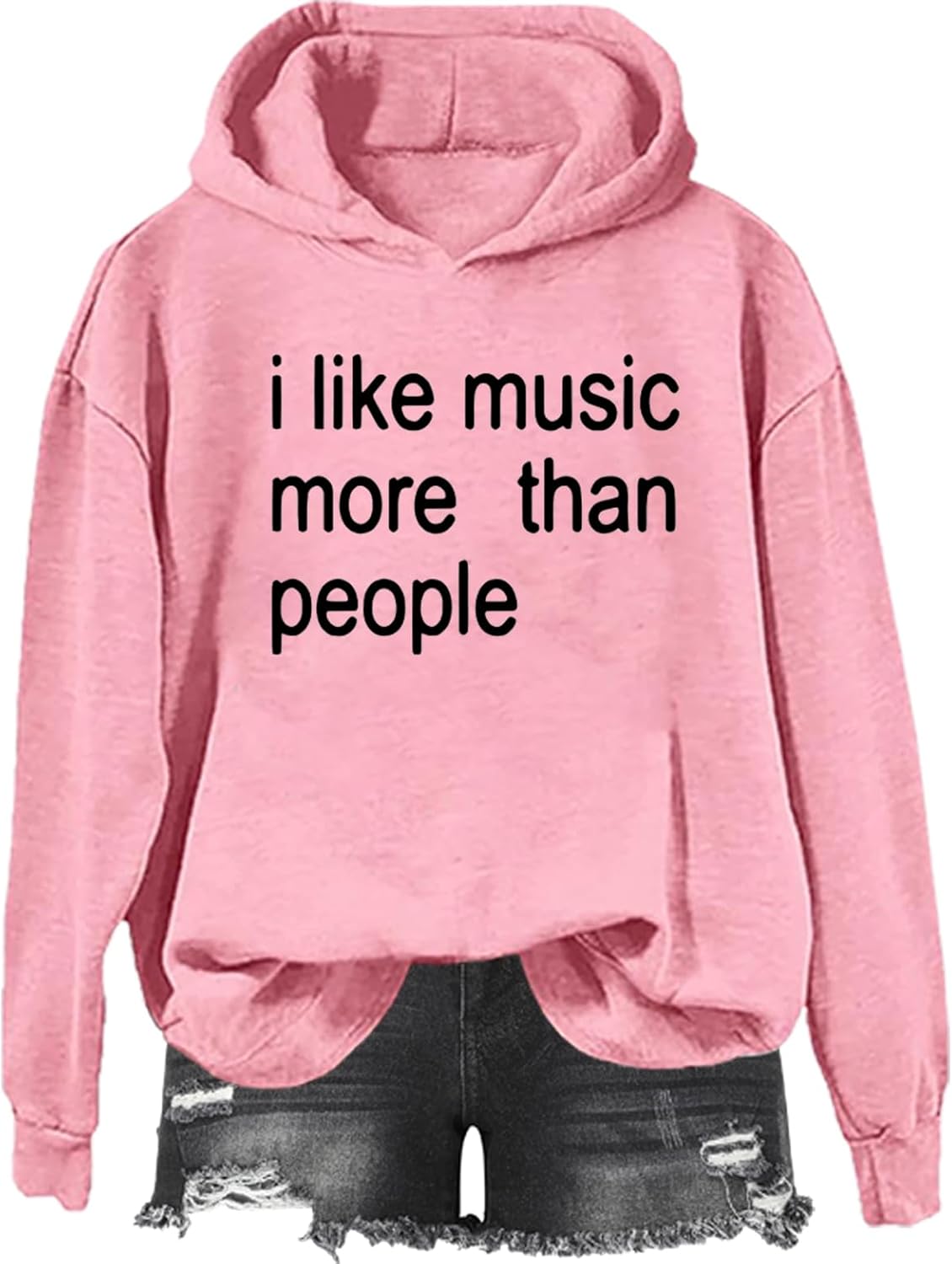 I Like Music More Than People Sweatshirt, I Like Music More Than People Shirt, Graphic Print Hoodie