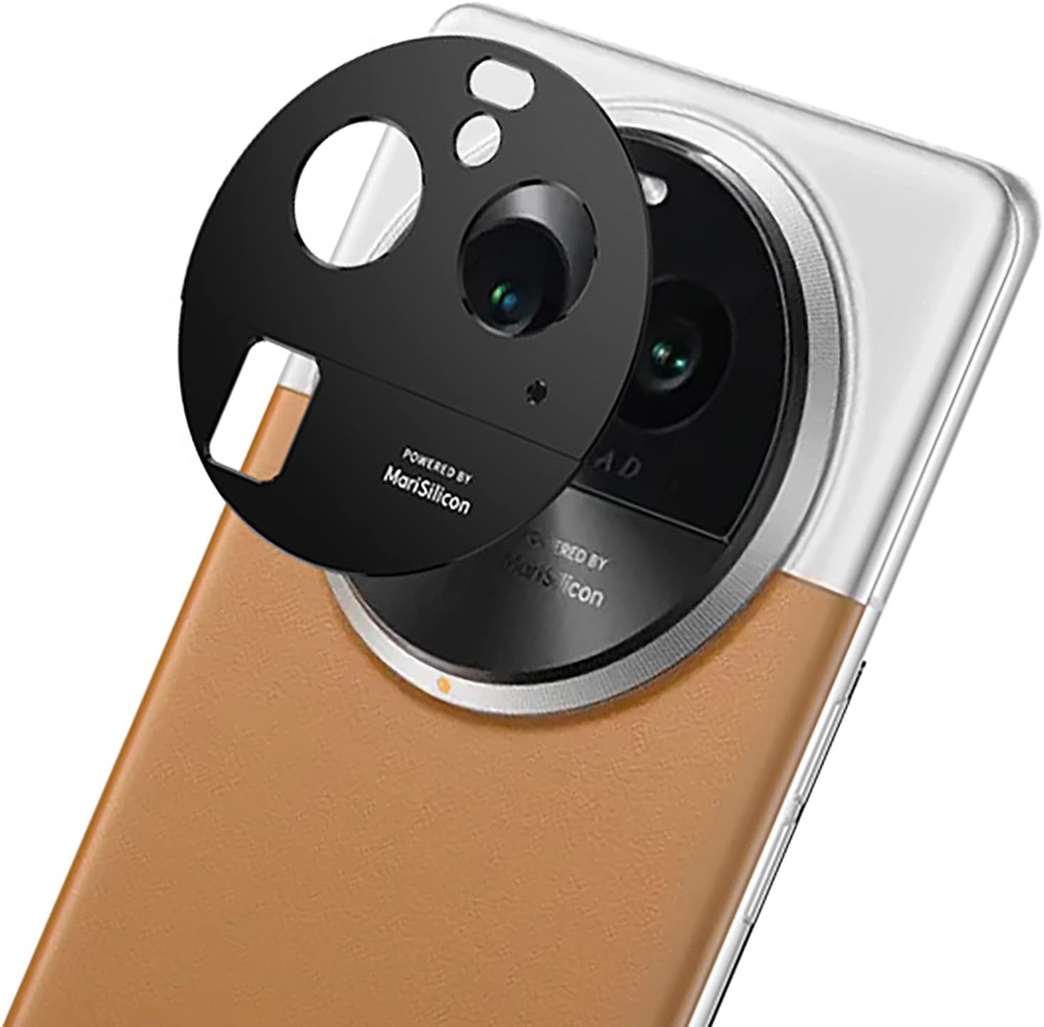 GIOPUEY Camera Lens Protector Compatible with OPPO Find X6 Pro,[2 Pack] Camera Lens Metal Protectors [Does Not Affect Imaging] 360° Camera Protection for OPPO Find X6 Pro (Black)