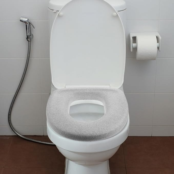 Almohadilla elevadora impermeable para asiento de inodoro EPP, cubierta acolchada lavable para inodoro, ayuda sanitaria elevada para adultos mayores, asistencia de elevación reutilizable sin instalación miniatura 8