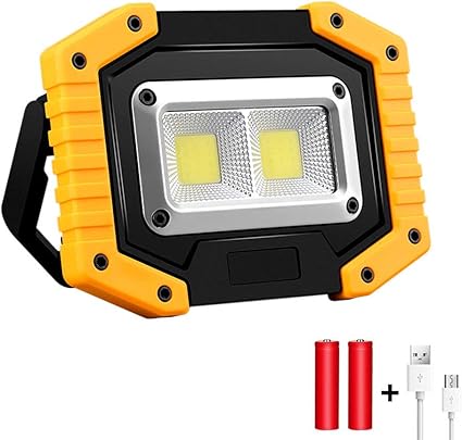 Amazon Co Jp Led投光器 作業灯 30w Usb充電式 非常灯 ポータブル投光器 警告灯機能 1500ルーメン 小型 軽量 折り畳み式 屋外照明 夜間作業 登山 夜釣り キャンプ 車の修理用 地震 防災対策 Usb充電ポート 充電池付き 方形 1 Diy 工具 ガーデン