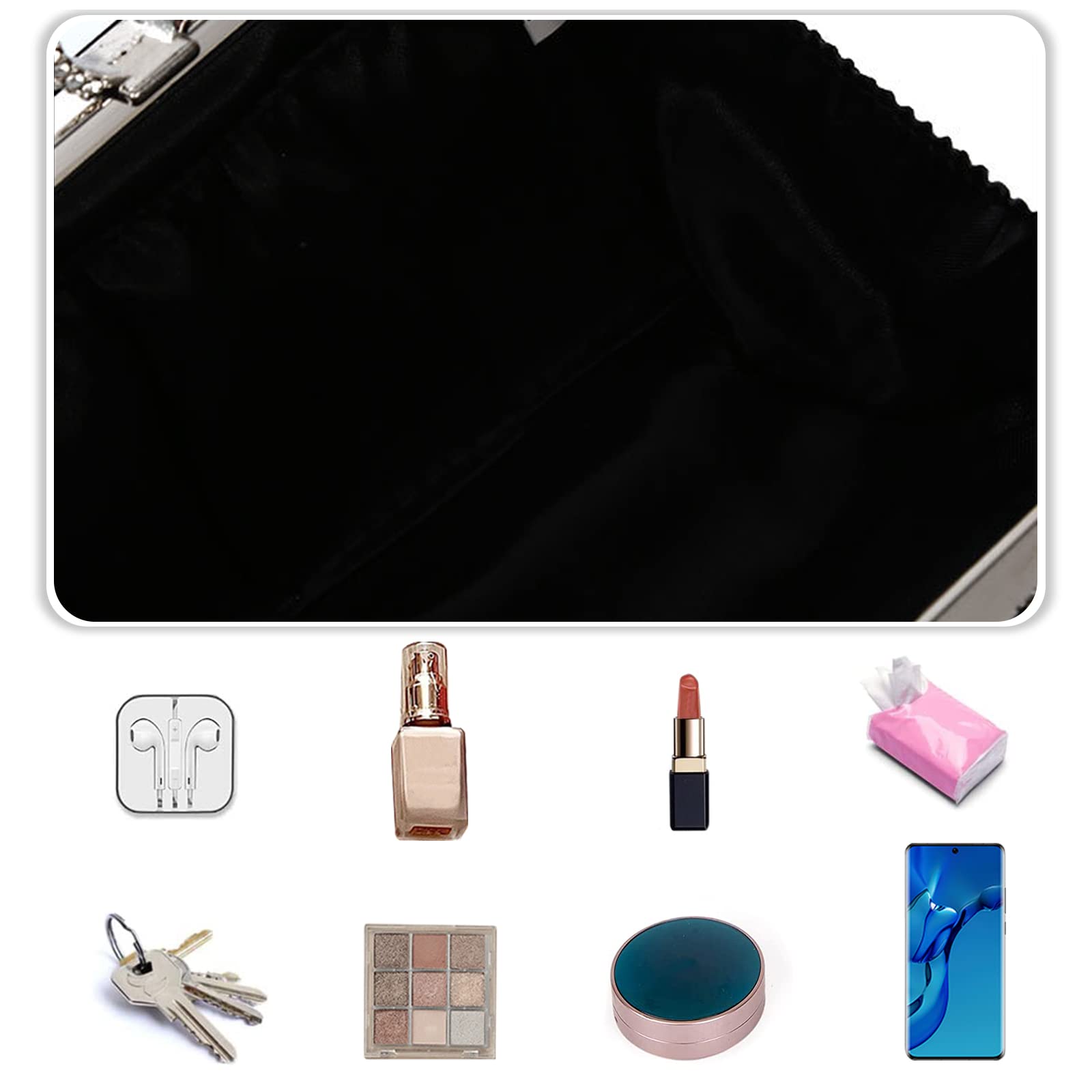 CORIOS Bolsa de Noche para Mujer Diamantes de Imitación Clutch Terciopelo Bolsa de Noche Bolsos Bandolera Bolso de Boda Elegante Bolso de Hombro para Fiesta de Graduación Boda Banquete Vino Rojo