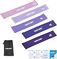 Vista 10 de Bandas de Resistencia para Hacer Ejercicio Bandas de Bucle de Ejercicio Conjunto de Bandas de Entrenamiento para Hombres y Mujeres Estiramiento