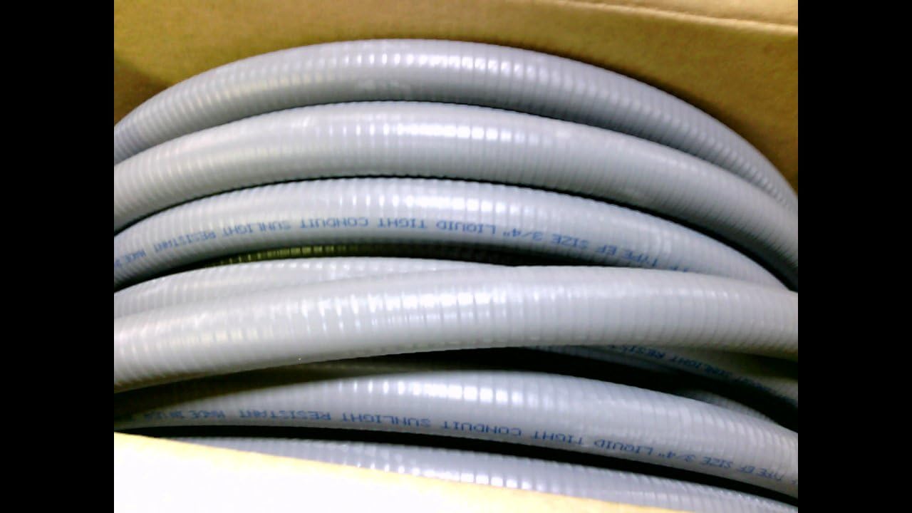 Ef-12, Liquid-Tight Conduit 3/4" X 100', Gray Ef-12