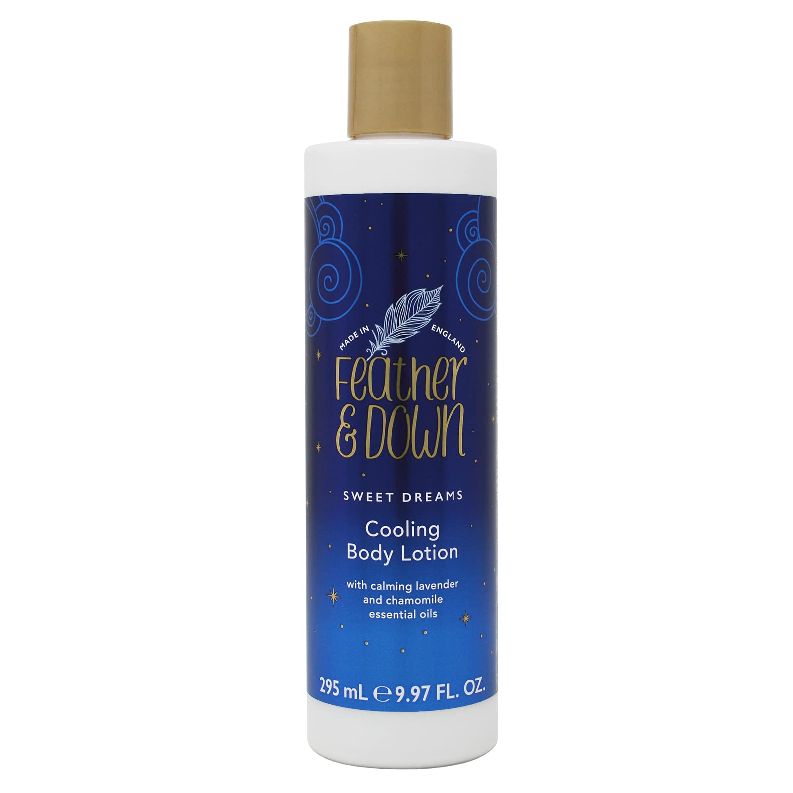 Feather & Down Sweet Dreams Cooling Body Lotion (295ml) - With Calming Lavender & Chamomile Essential Oils. Cruelty Free. Vegan Friendly. Sleep Matters.