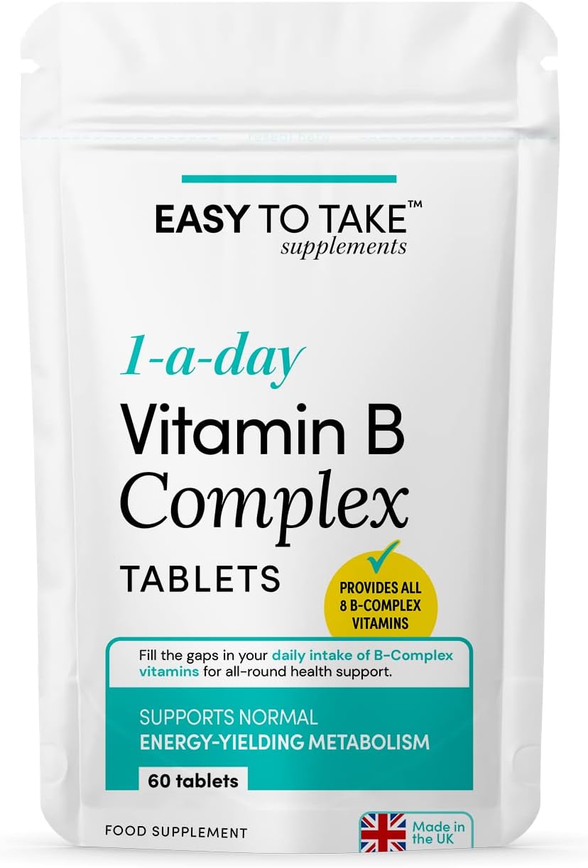 EASY TO TAKE 1ADay Vitamin B Complex 60 Tablets 1 Tablet Provides