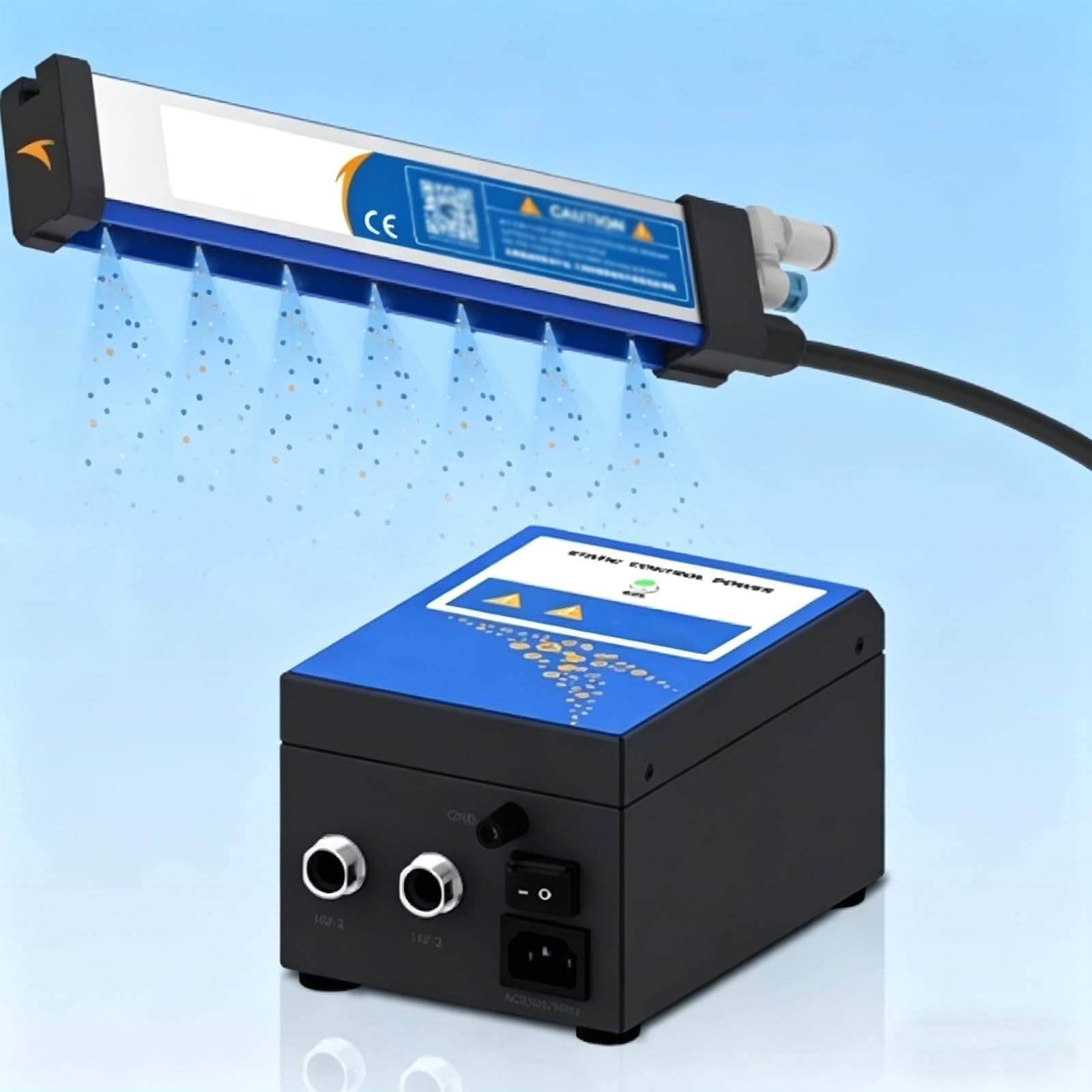 Varilla electrostática antiestática, barra de aire ionizante, 200/400/600 mm, con generador de alto voltaje de 5.6 KV, velocidad de eliminación estática rápida, para montaje electrónico, impresión