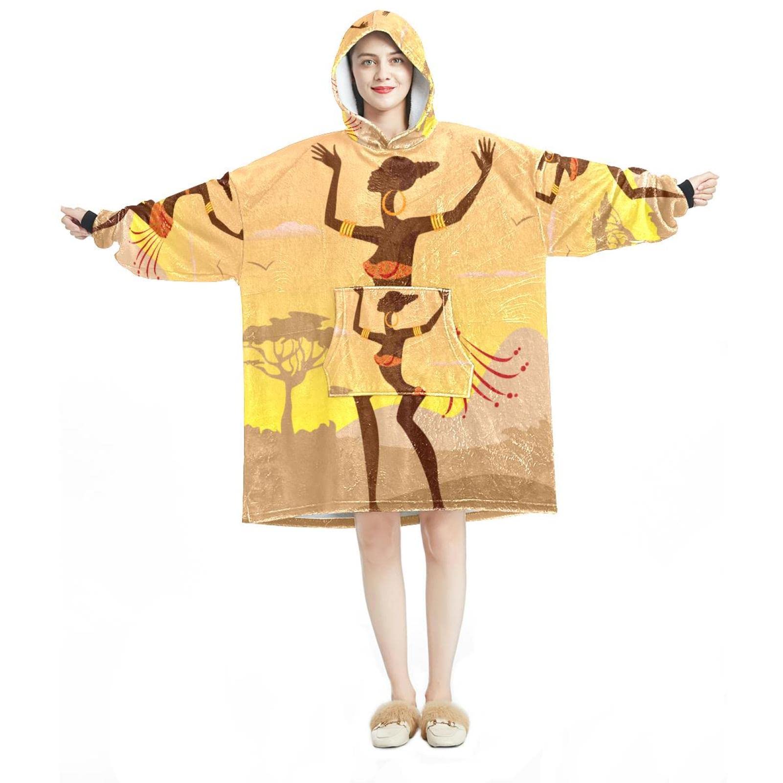 Sweat à capuche surdimensionné flanelle sherpa adulte homme femme original