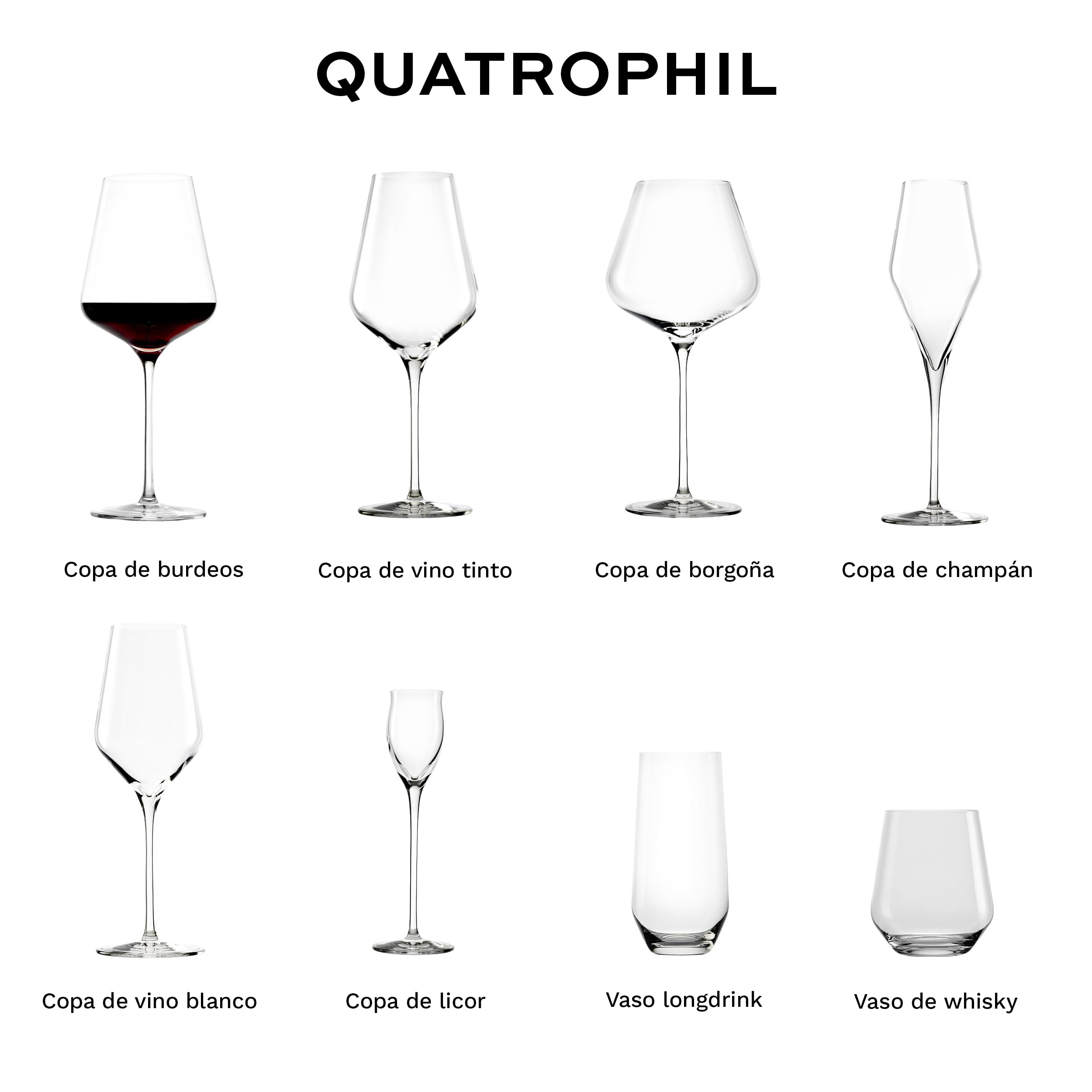 Stölzle Lausitz Copas de Bordeaux Quatrophil Set de 6, 645 ml – Elegantes Copas de Vino Tinto Ideales para Bordeaux – Aptas para Lavavajillas y Resistentes a Golpes