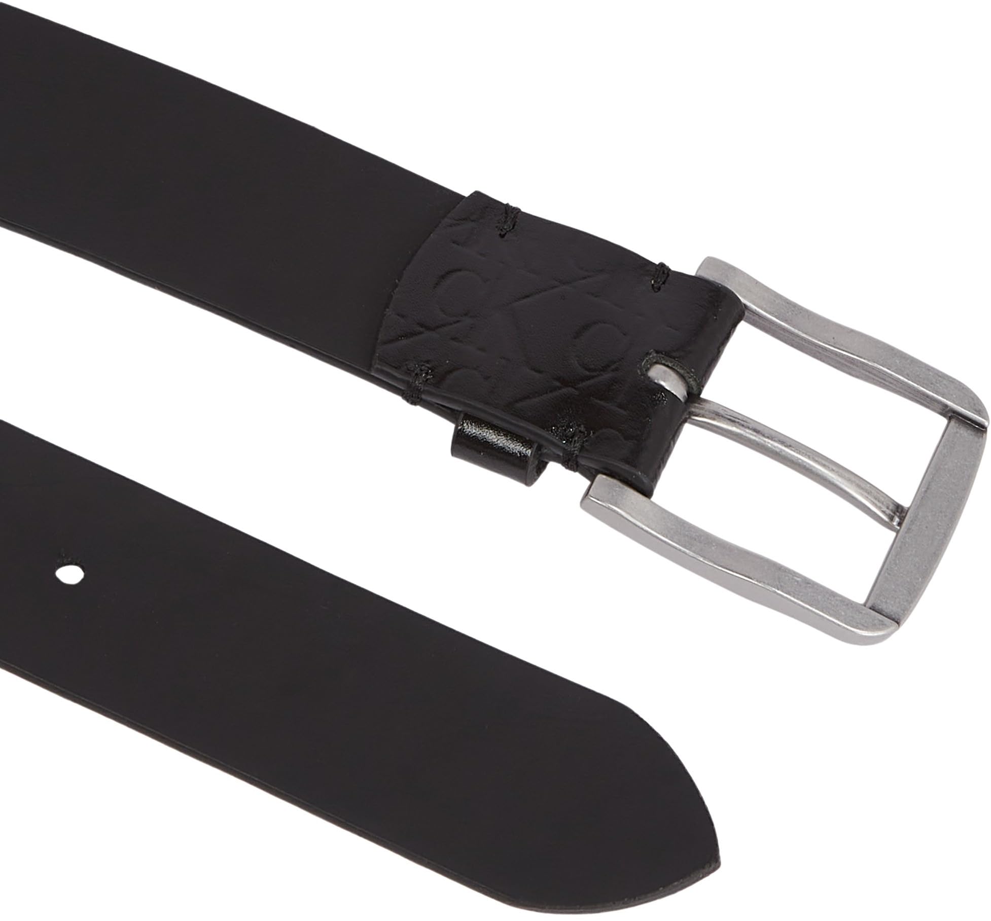 Calvin Klein Jeans Cintura Uomo Classic Flat Lthr Belt 35Mm Aop in Pelle