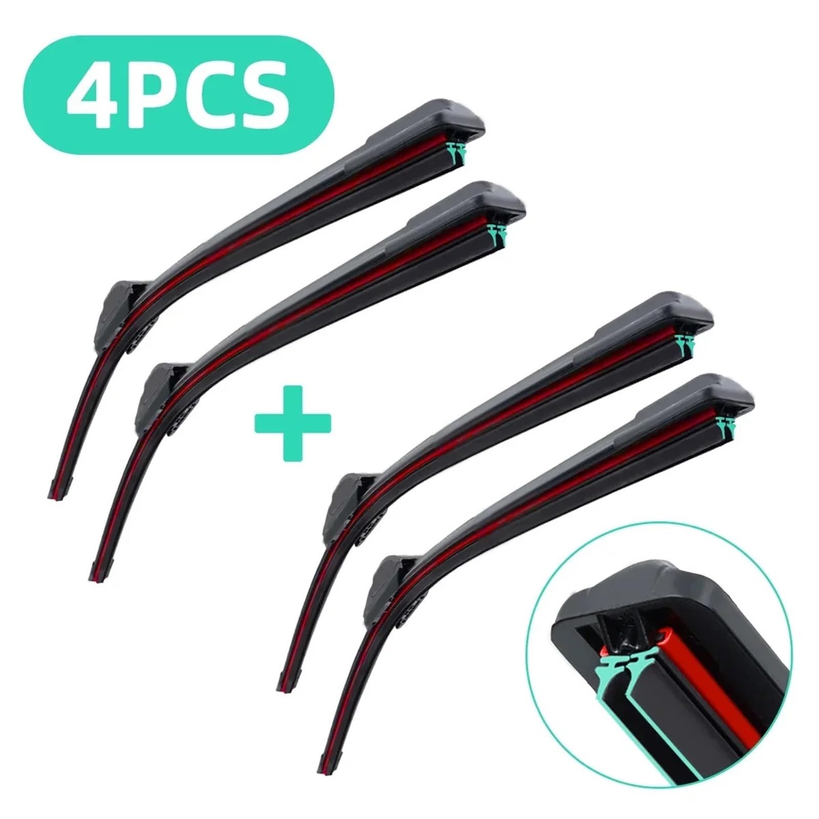 Pioggia Tergicristalli Kit Adatto per Mazda 6 GJ GL MK3 2012-2019 Parabrezza Anteriore In Gomma 2017 2018 2019 Doppia Auto Tergicristallo spazzole(4PCS)