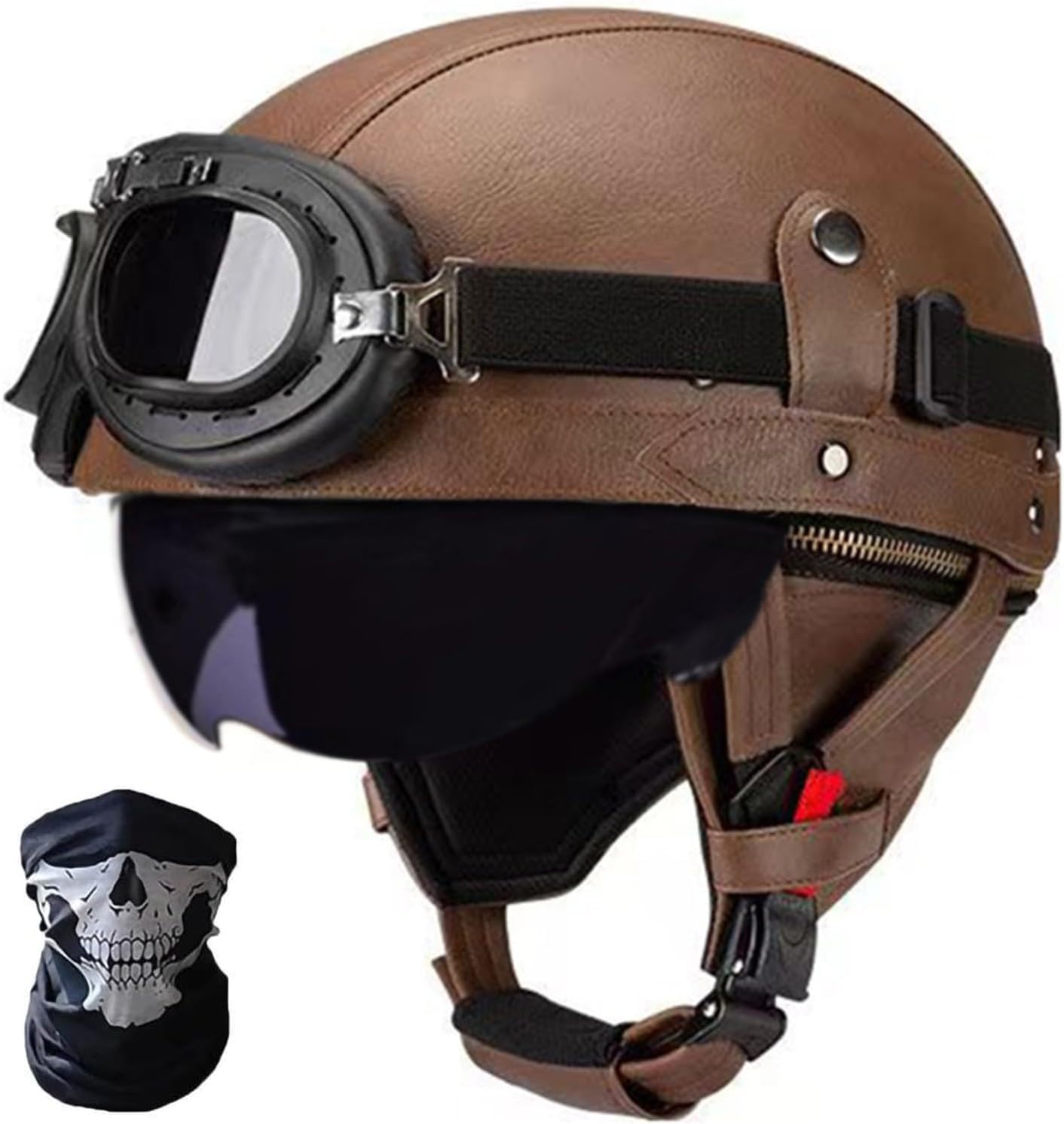 Casque jet demi-coque adulte taille M 57-58cm style rétro chic
