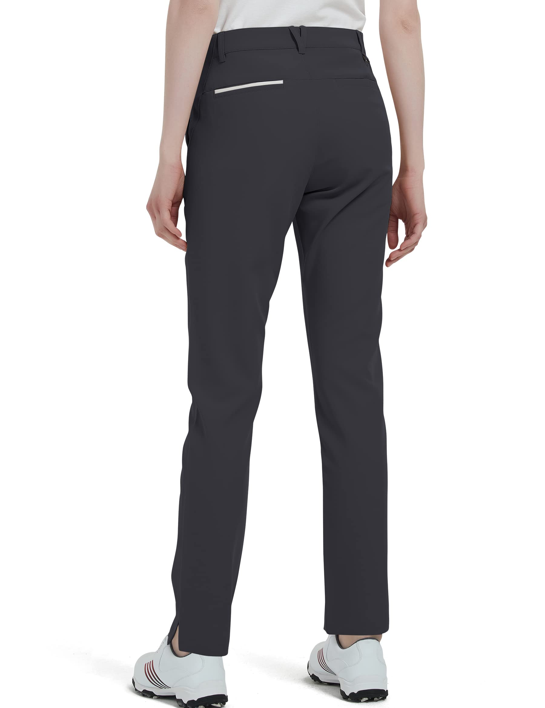 Bakery Damen-Golfhose, Stretch, mit Taschen, schnell trocknend, leicht, Kleid, Grau / Schwarz, 36