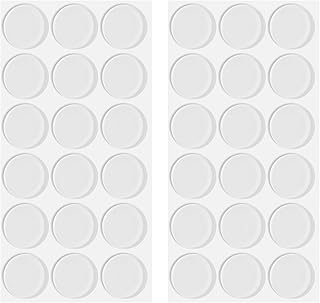 36 Glass Table Top Anti Slip Pads 20mmx 2mm Clear Bumpers Self Adhesive Round