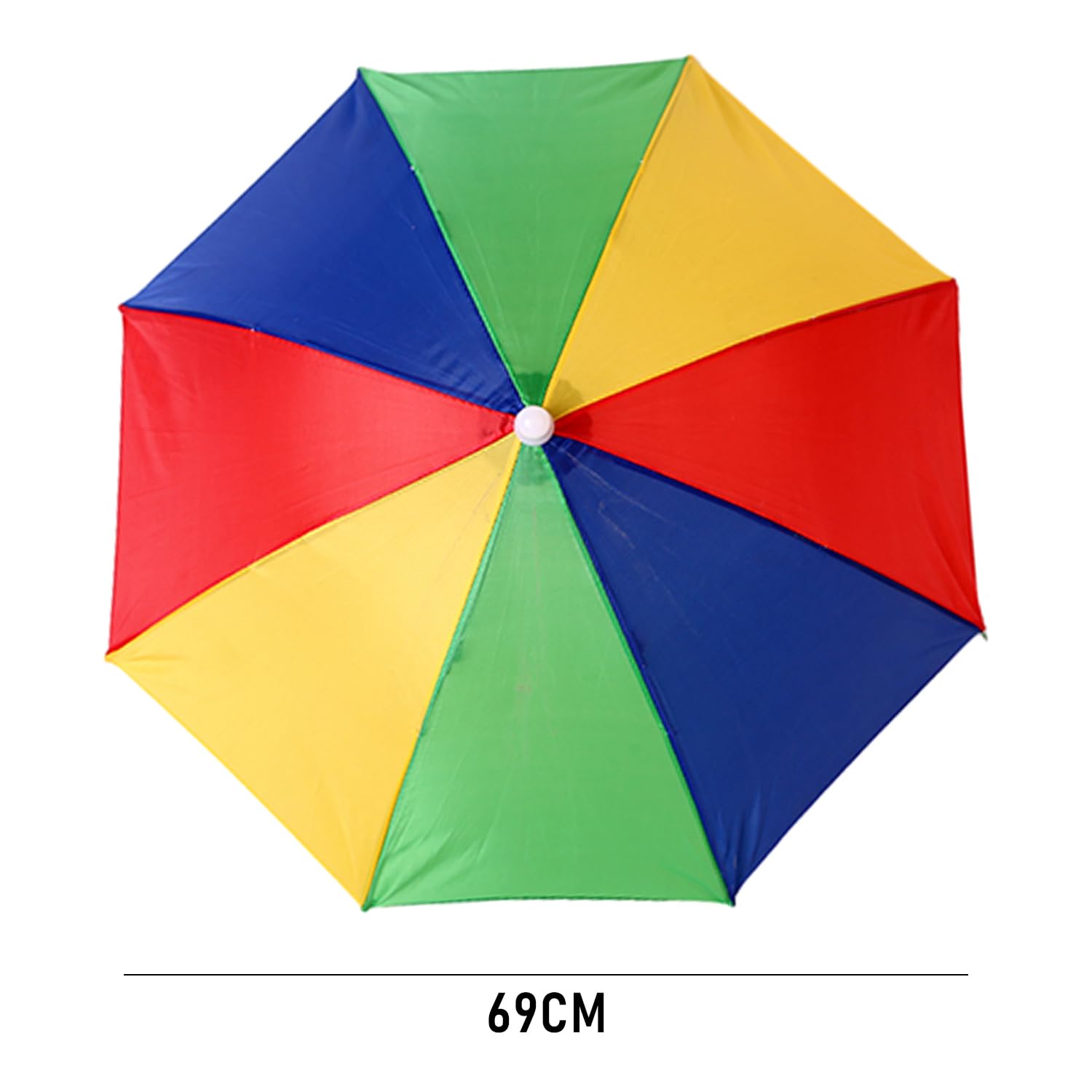 MEMOFYND 1 ombrello da pesca arcobaleno, pieghevole con fascia elastica regolabile, protezione solare e pioggia, UV 360°, scelta perfetta per spiaggia e attività all'aperto