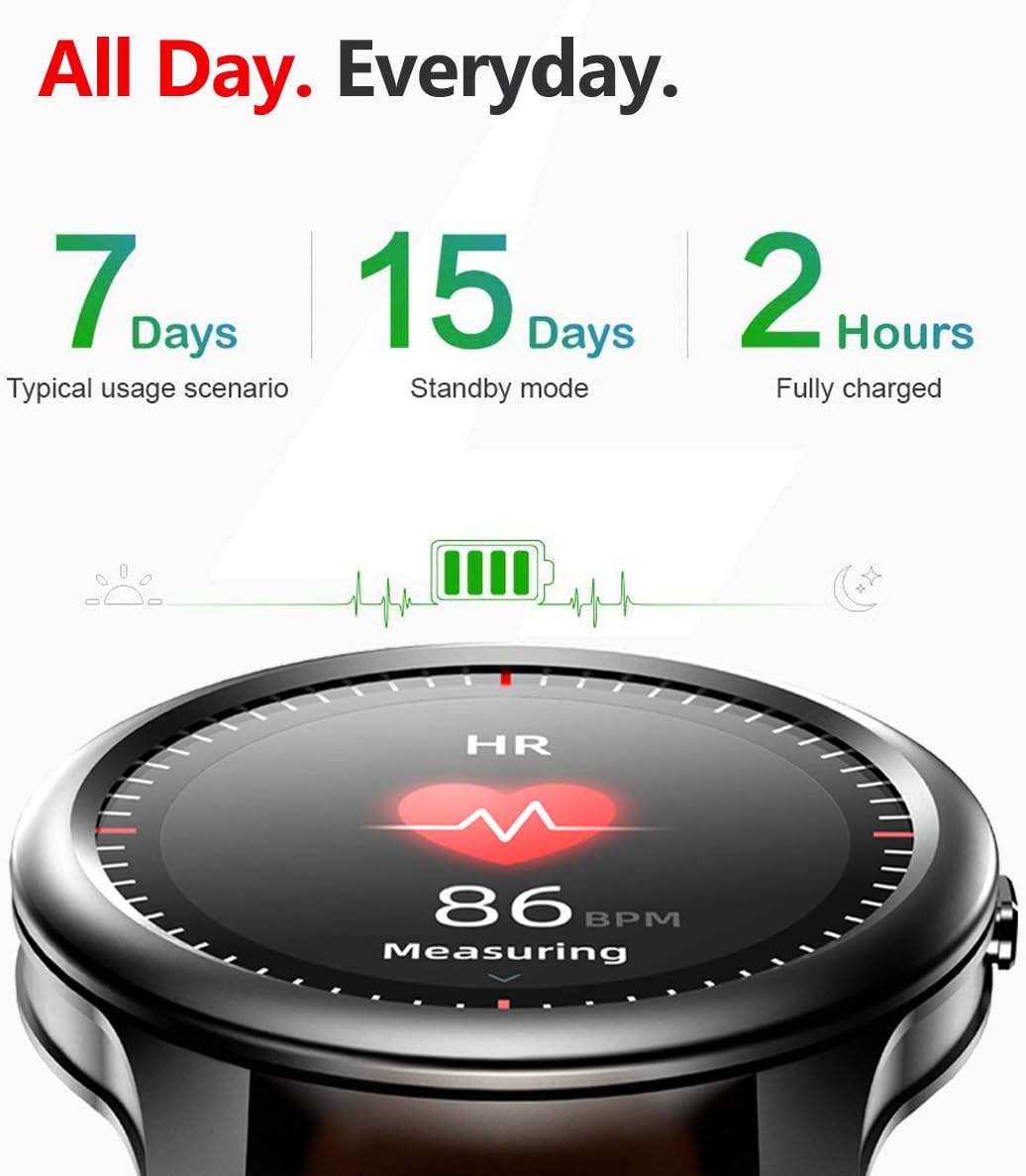 MorePro Smart Watch Blood Pressure Heart Rate Multi-DIY Touch Screen Activity Fitness Tracker with Sleep Monitor Waterproof Smartwatch Sport Bracelet Pedometer Step Calories for Men Women iOS Android