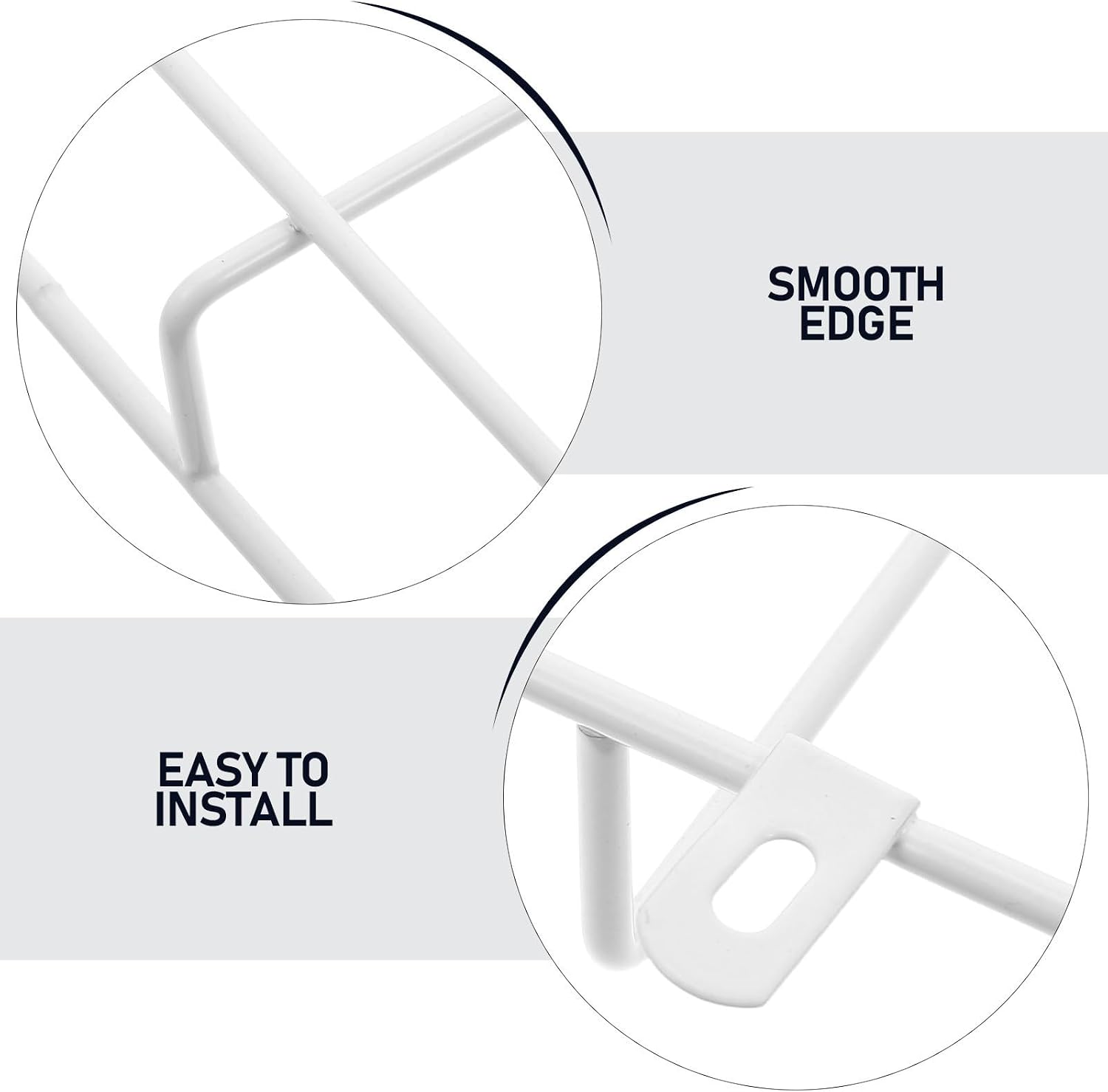White Iron Emergency Light Guard for Exit Signs Wall Mounted