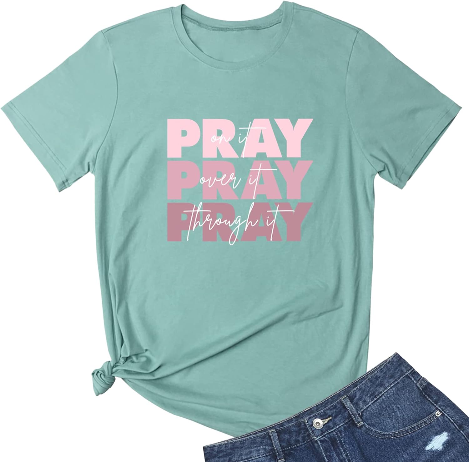 LOOKFACE Women Short Sleeve Graphic Tees Cute Cotton T Shirts