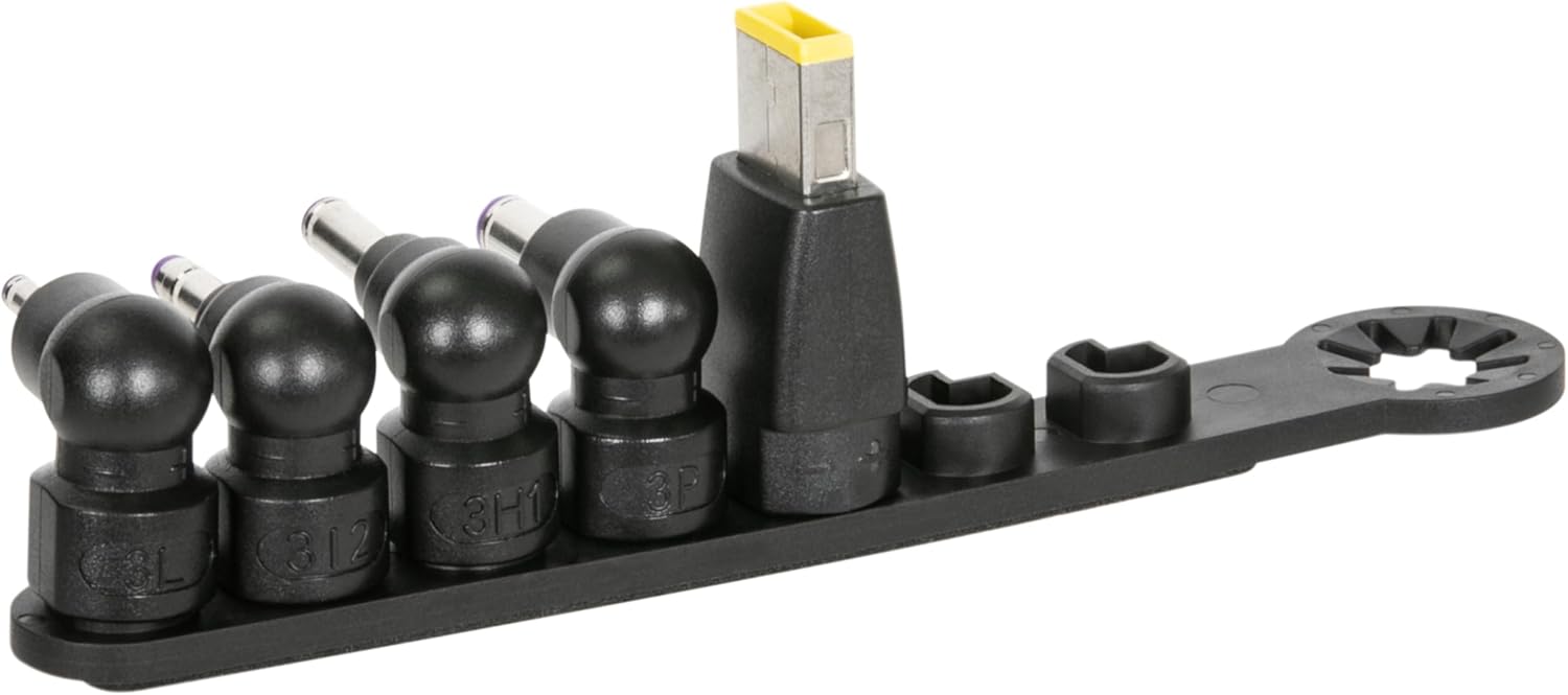 Targus Legacy 65W DC Power Converter with Tips & Storage – Compatible with DOCK310, DOCK315, DOCK180 – Power Delivery Charging for Legacy Laptops - ACA48GLZ