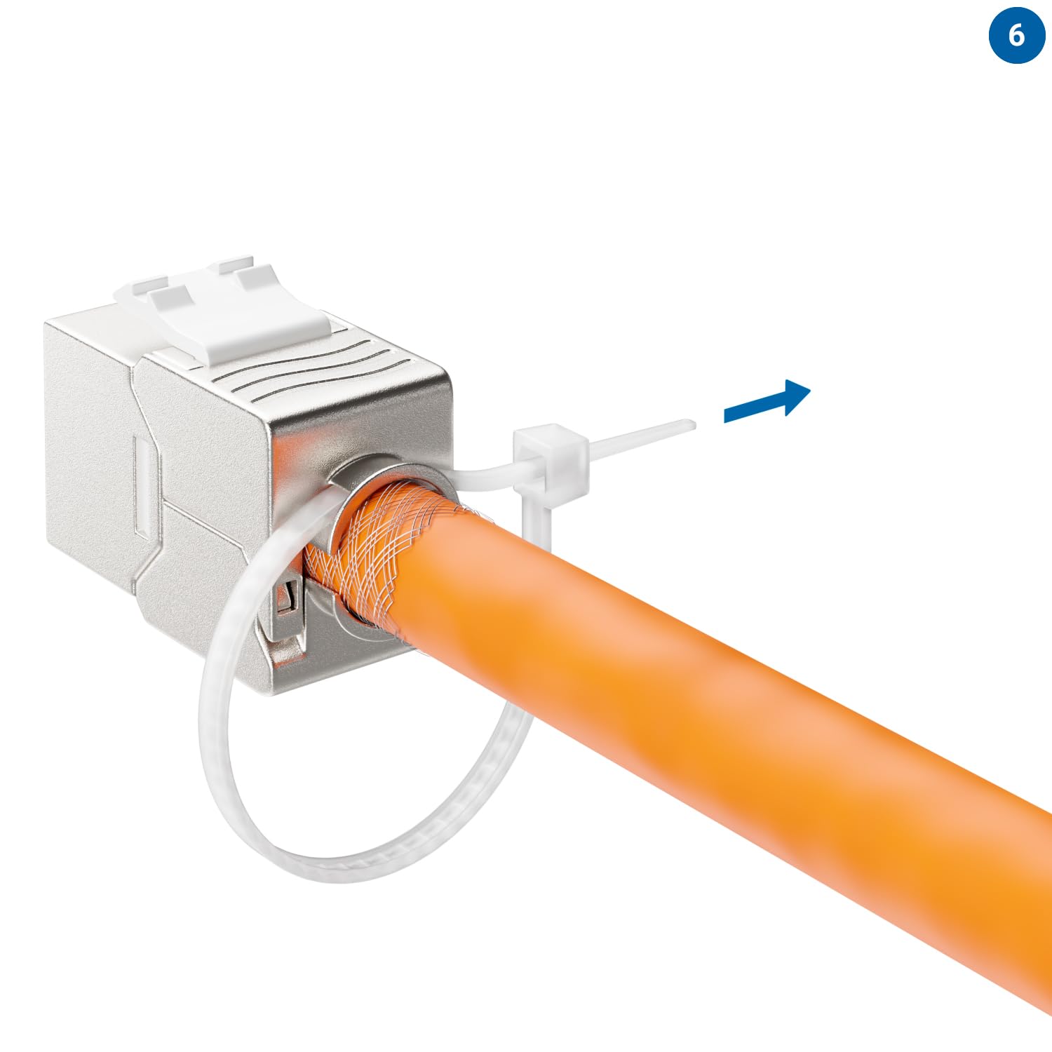 deleyCON 24x Modulo Keystone RJ45 Senza Utensili (10 Gbit/s, 500 MHz) LSA Completamente Schermato STP - Presa LAN per Cavi Patch Ethernet CAT8 CAT7 CAT6 CAT5, per Scatola a Muro e Patch Panel