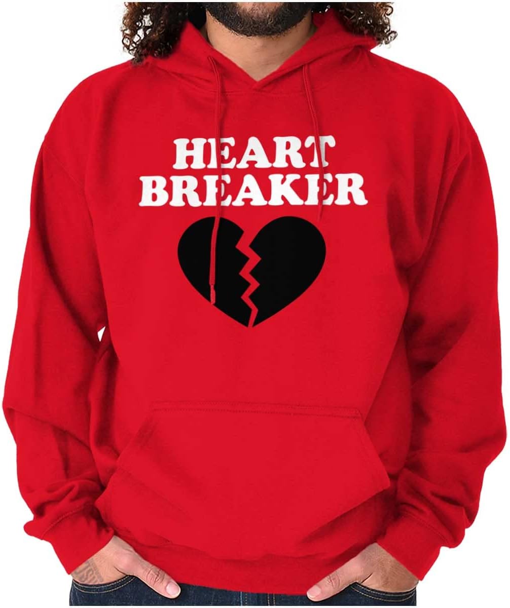 Brisco Brands Heartbreaker Valentines Day Break Up Hoodie Sweatshirt Women Men