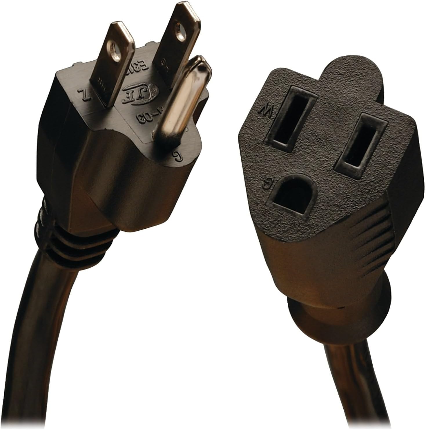 Tripp Lite Power Cord Extension Cable, Heavy Duty, 14AWG, 5-15P to 5-15R, 15A, 25' (P024-025) black