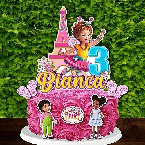 Amazon.com: Cake Topper for Fancy Nancy Birthday Party, Cake Decoration ...