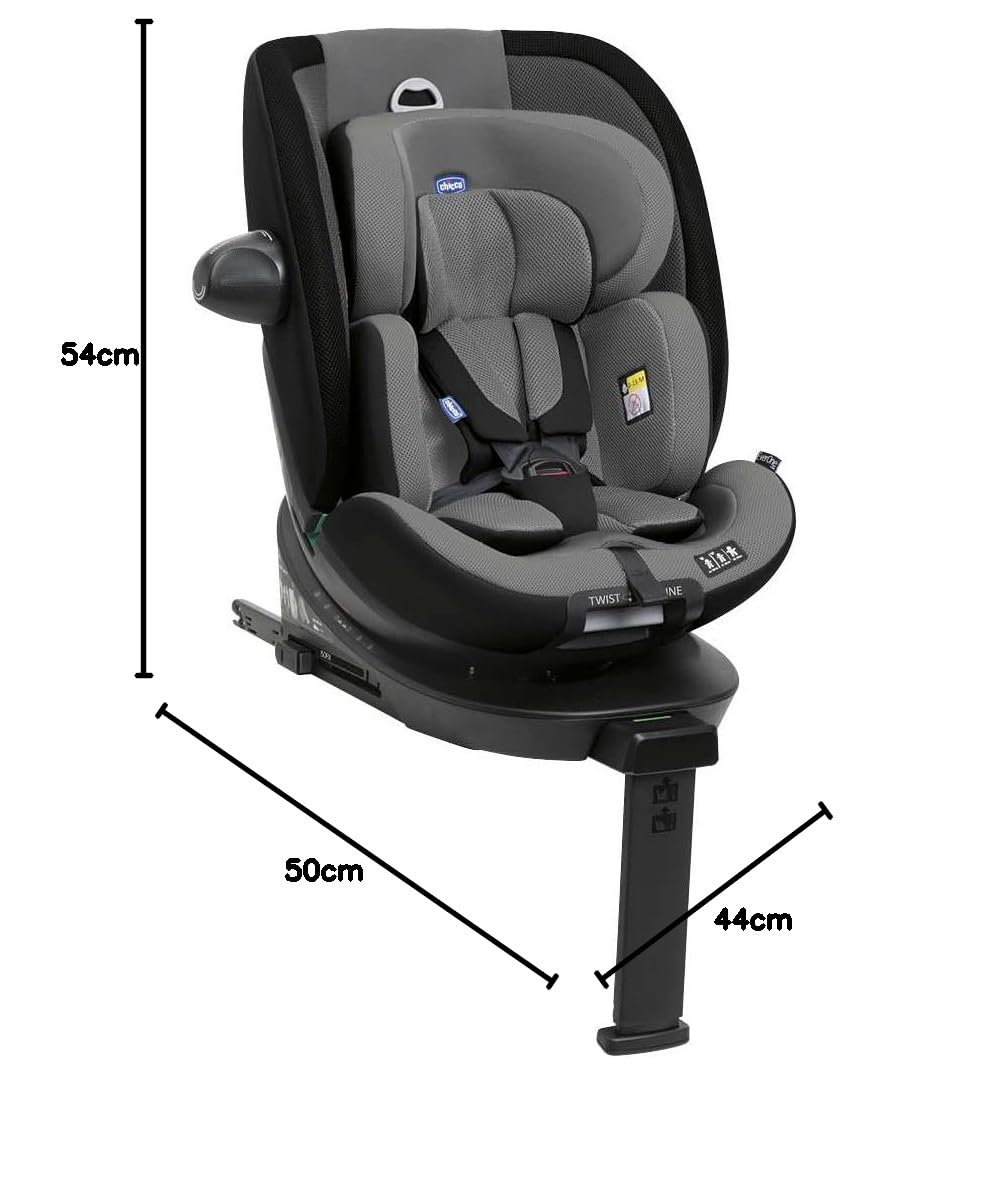 Chicco Everone I-Size, fotelik samochodowy z bazą ISOFIX, od 0 do 36 kg, od 40 do 150 cm, homologacja ECE R129/03, obrót 360° i odchylanie, grupa 0+/1/2/3, od 0 do 12 lat